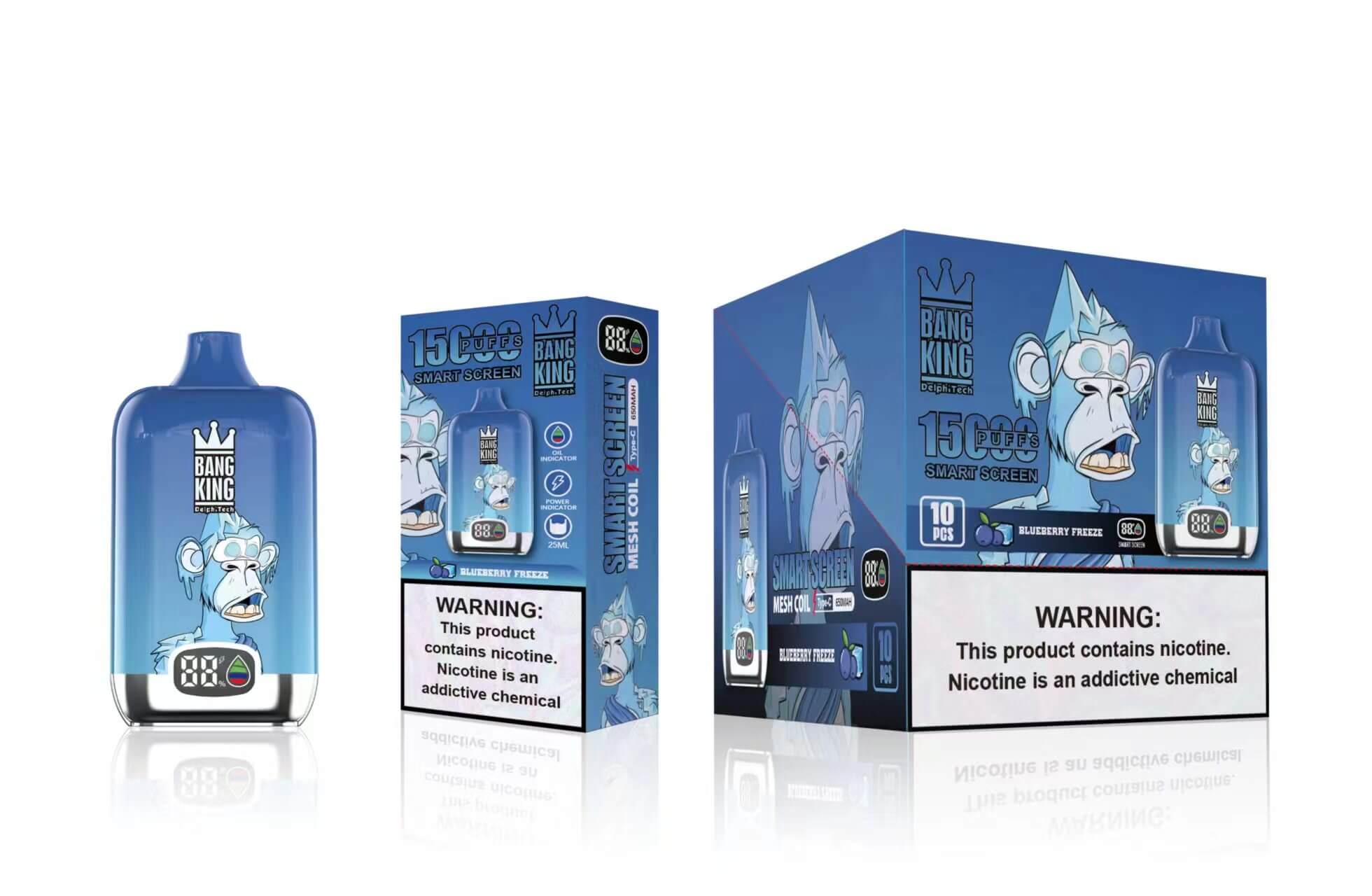 Bang King Smart screen 15000 puffs Disposable Vape gallery image 7