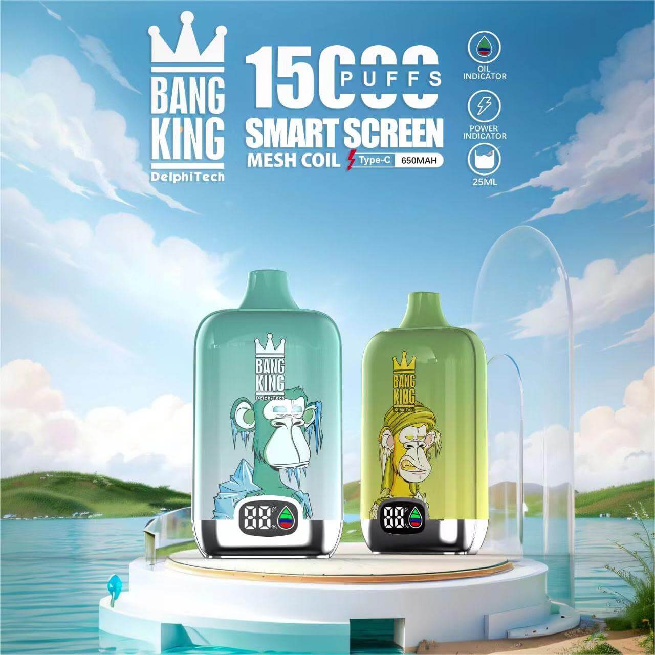 Bang King Smart screen 15000 puffs Disposable Vape