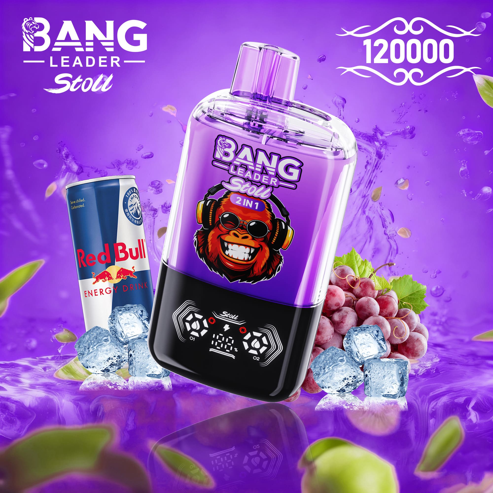 Bang Leader 120000 Puffs 2-in-1 Vape – Dual Flavor System Mesh Coil Type-C Recharge 0–5% Nicotine gallery image 6