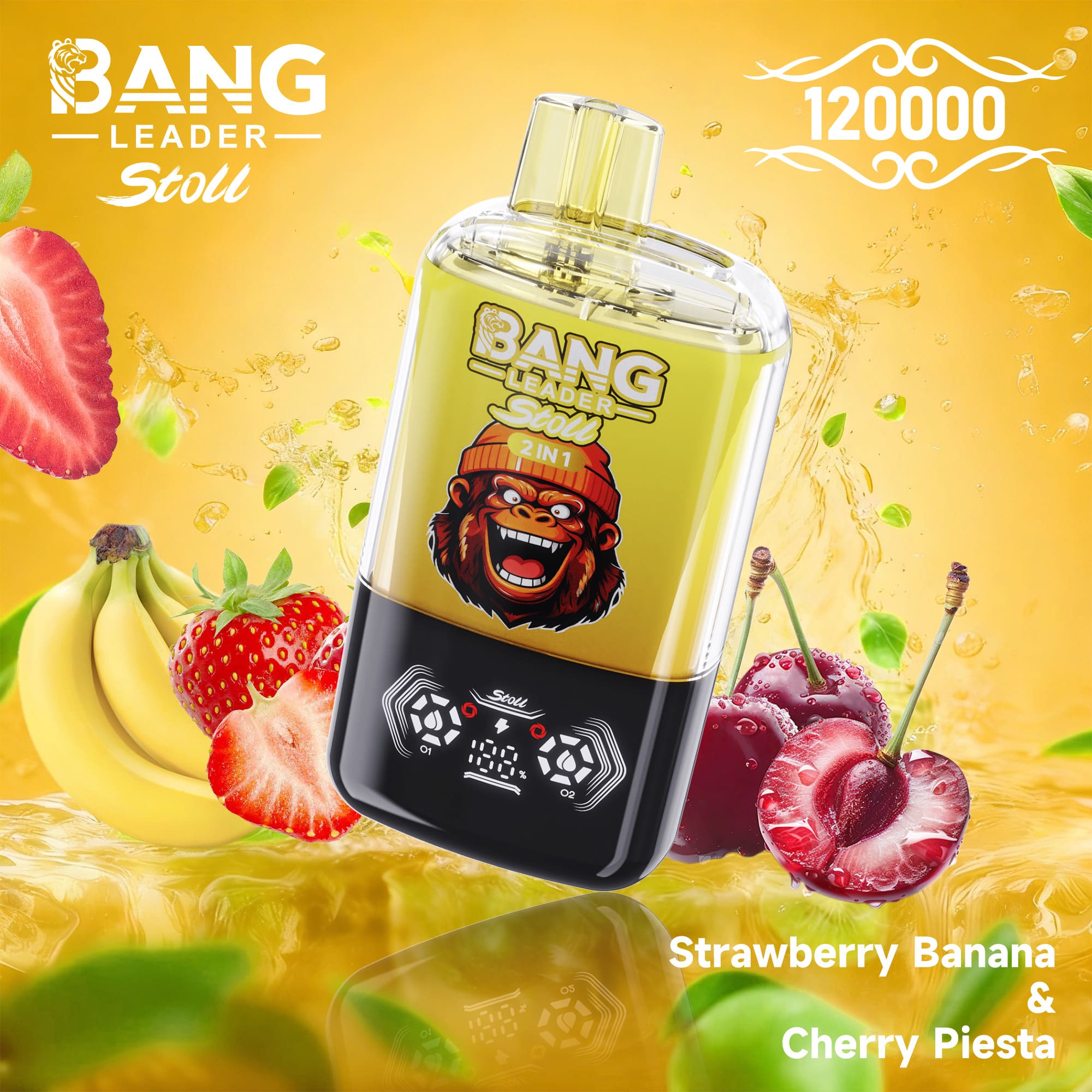Bang Leader 120000 Puffs 2-in-1 Vape – Dual Flavor System Mesh Coil Type-C Recharge 0–5% Nicotine gallery image 7