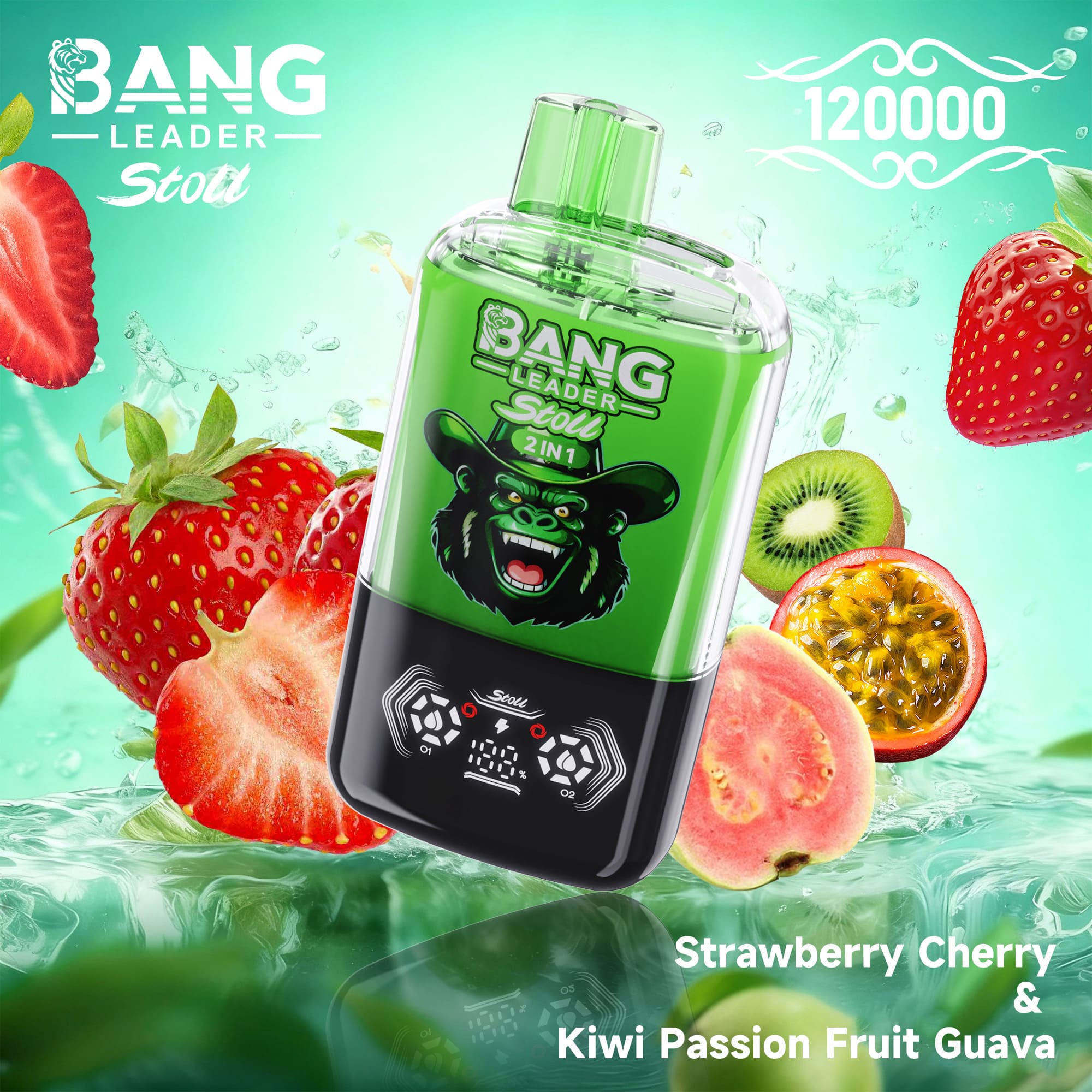 Bang Leader 120000 Puffs 2-in-1 Vape – Dual Flavor System Mesh Coil Type-C Recharge 0–5% Nicotine gallery image 8