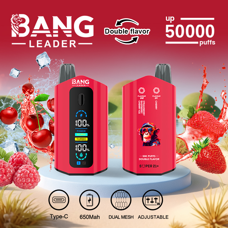 Bang Leader 50000 Puffs Vape Kit - Dual E-Liquid Pods, 650mAh Battery, Multiple Nicotine Strengths gallery image 1