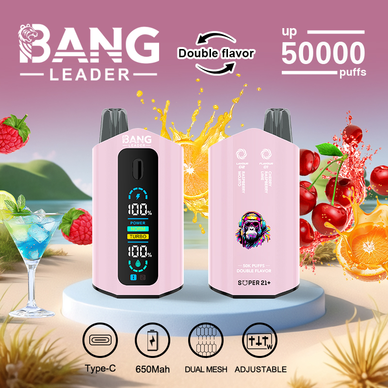 Bang Leader 50000 Puffs Vape Kit - Dual E-Liquid Pods, 650mAh Battery, Multiple Nicotine Strengths gallery image 3