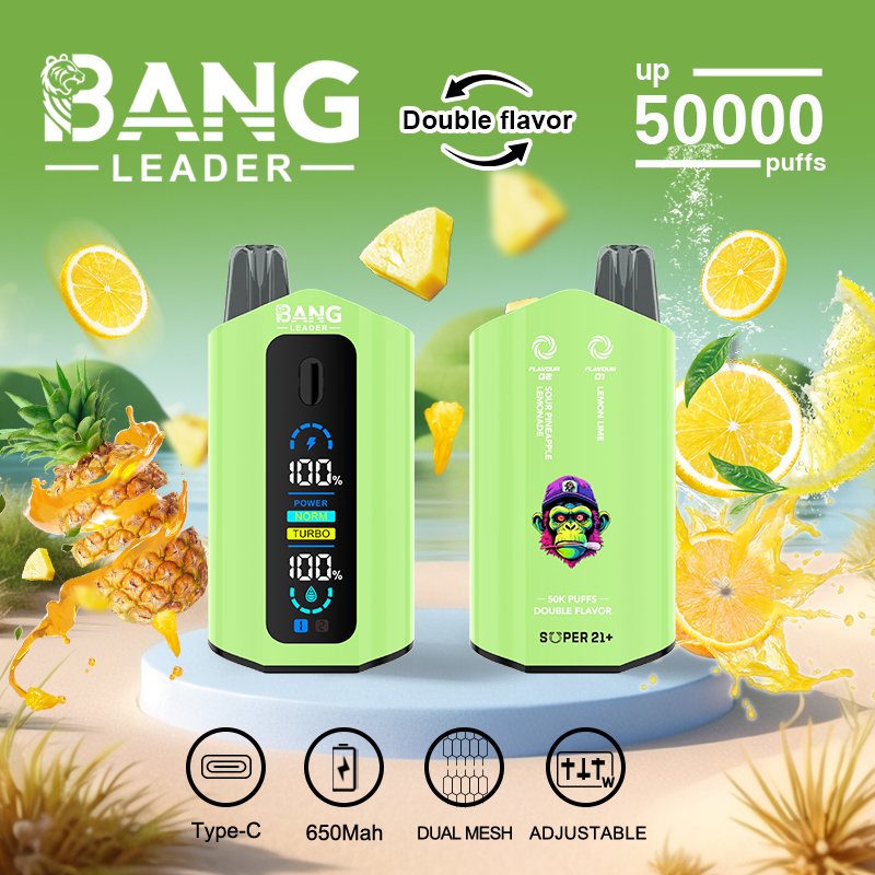 Bang Leader 50000 Puffs Vape Kit - Dual E-Liquid Pods, 650mAh Battery, Multiple Nicotine Strengths gallery image 7