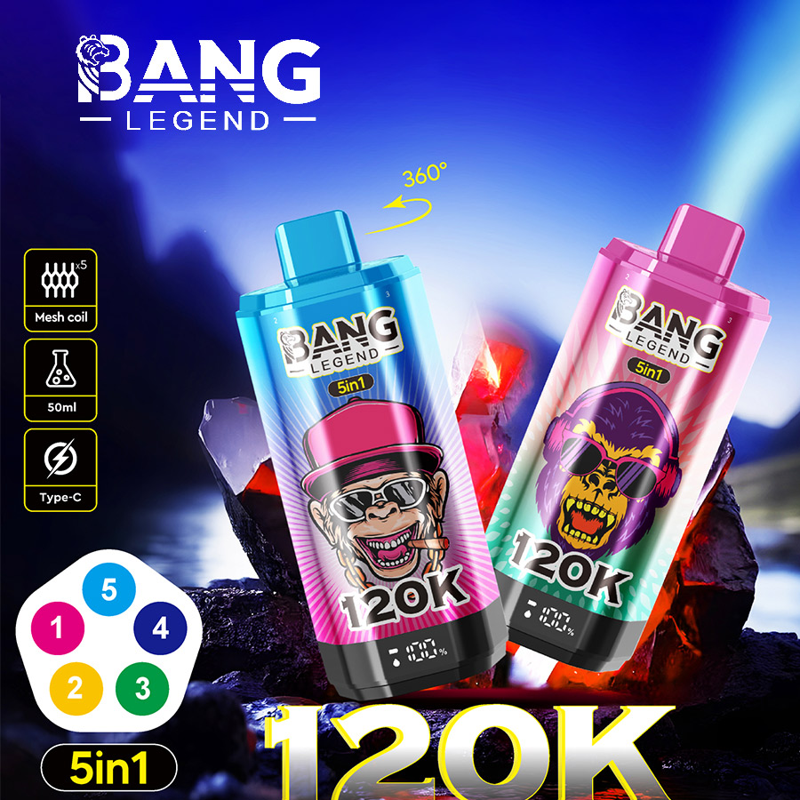 Bang Legend 120K Puffs 5in1 Vape – Maximum Flavor. Extreme Performance.