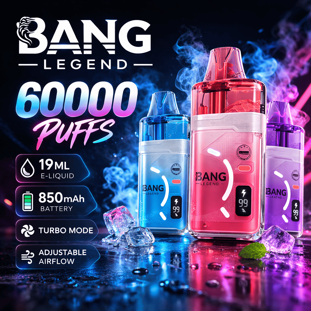 Bang Legend Geek 60000 Puffs Refillable Vape – 60K Puffs | Refillable E-Liquid | Mesh Coil | 850mAh | Type-C | 0% 2% 3% 5% Nicotine
