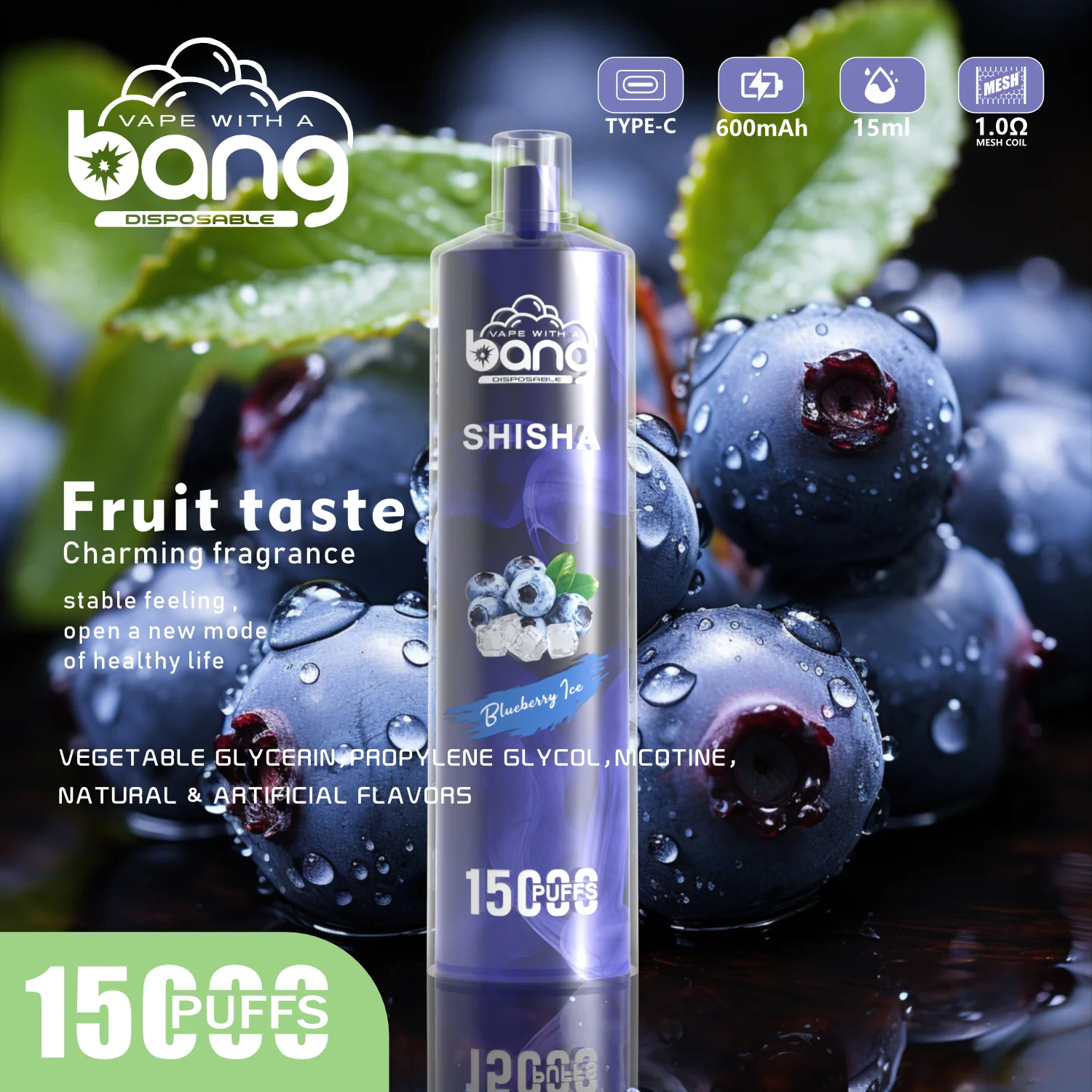 Bang SHISHA 15000 puffs Disposable Vape gallery image 8