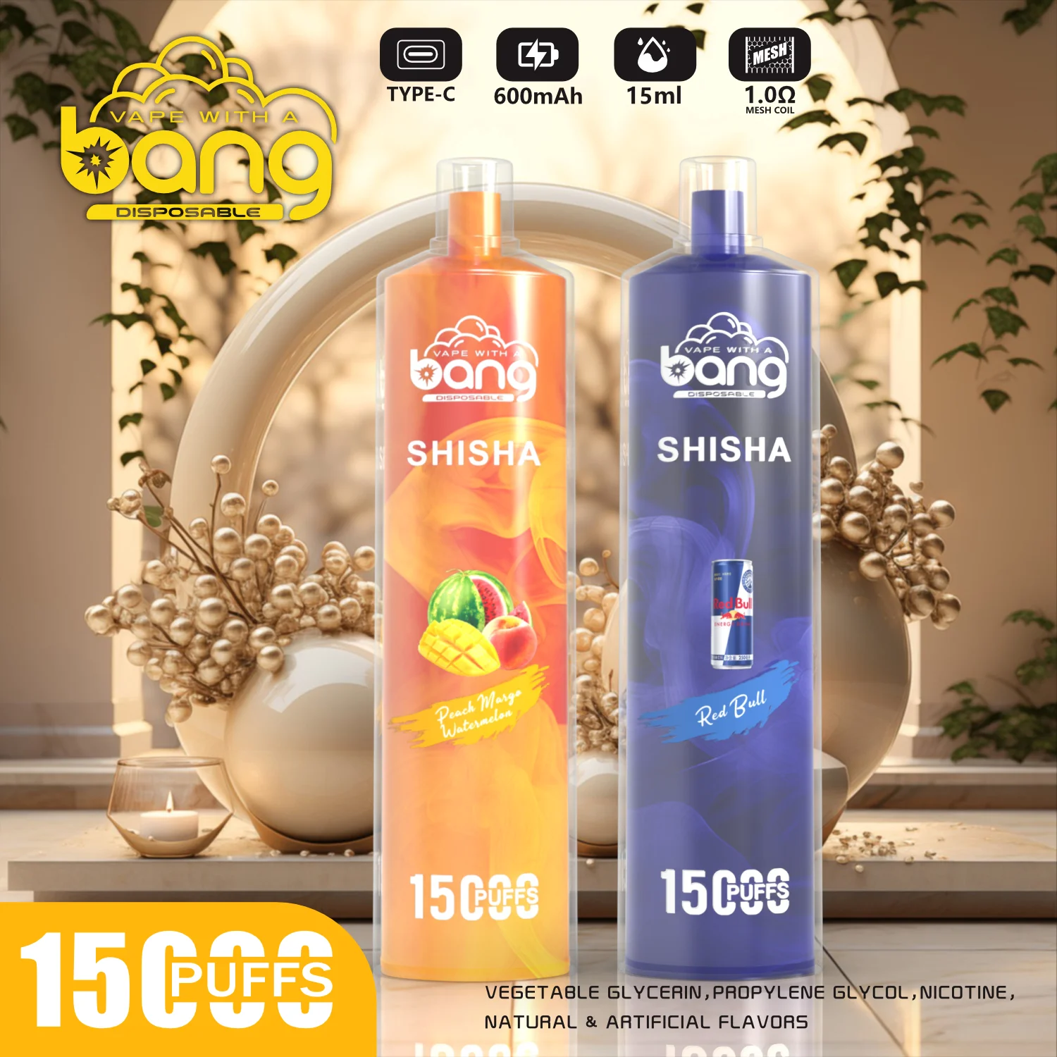 Bang SHISHA 15000 puffs Disposable Vape