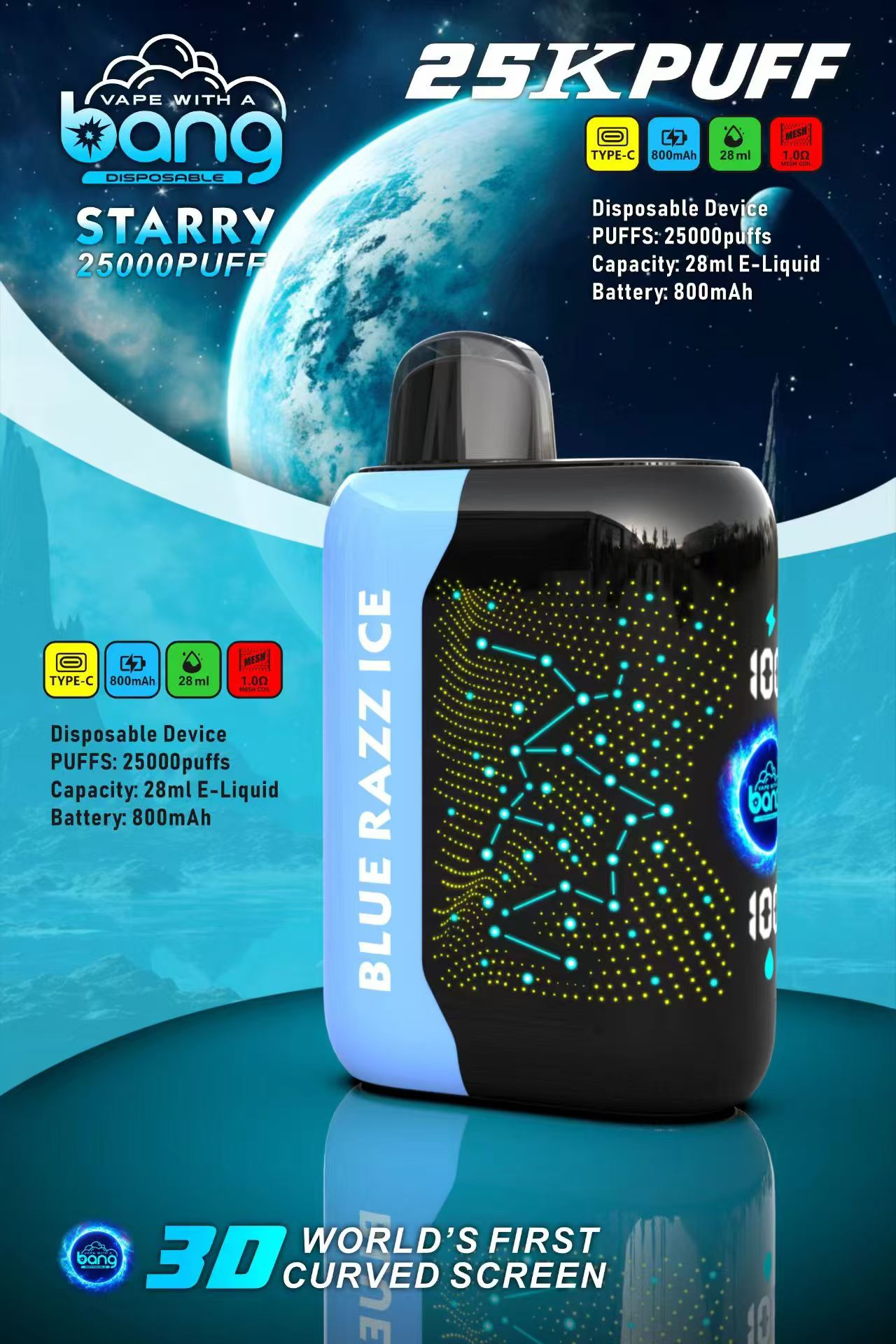 Bang starry 25000 puffs Disposable Vape gallery image 2