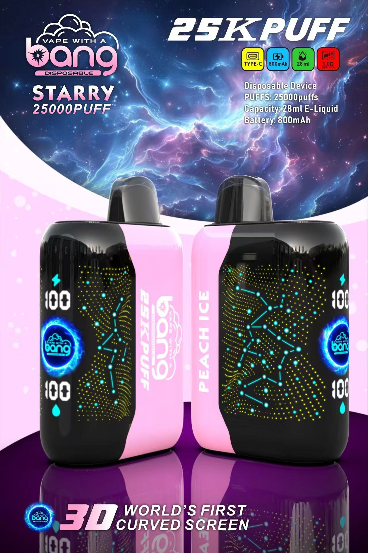 Bang starry 25000 puffs Disposable Vape gallery image 3