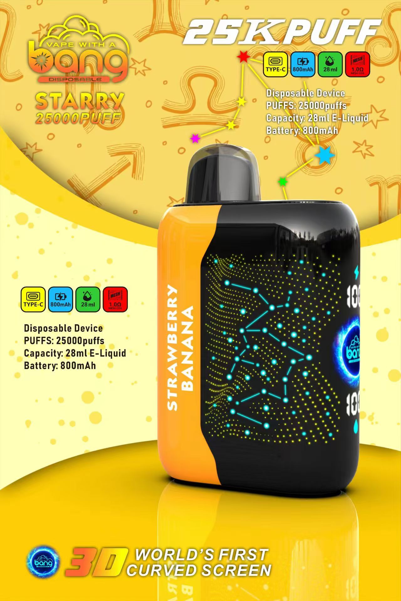 Bang starry 25000 puffs Disposable Vape gallery image 4