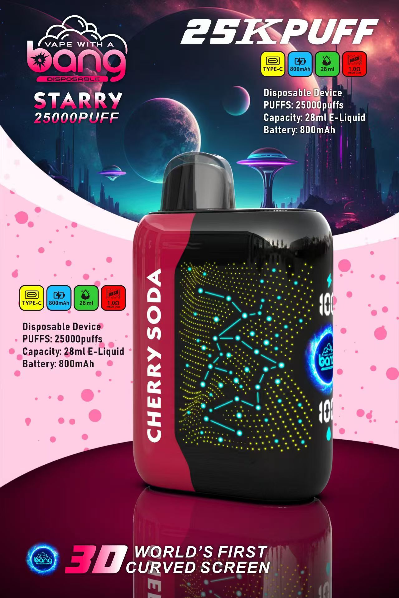 Bang starry 25000 puffs Disposable Vape gallery image 6