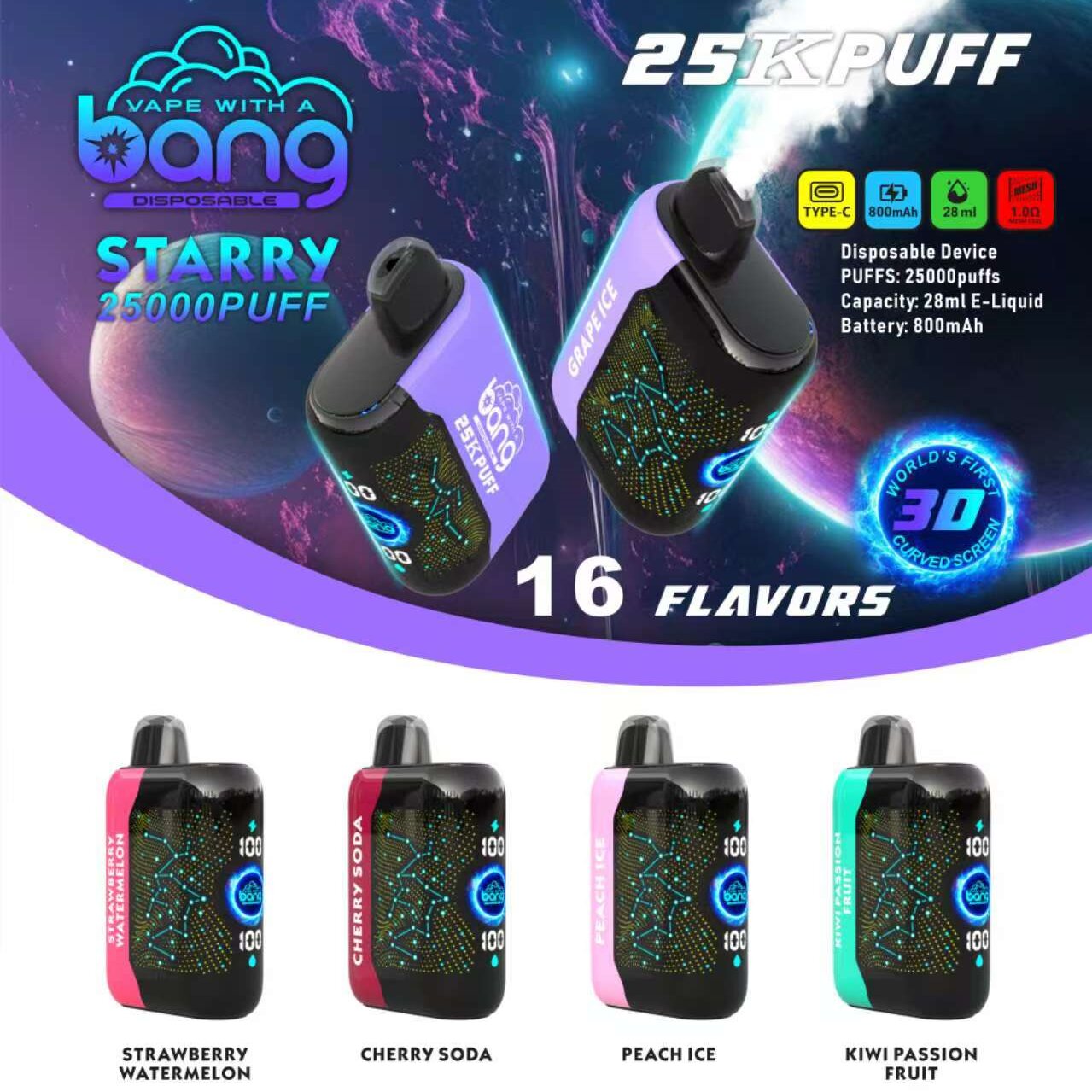 Bang starry 25000 puffs Disposable Vape