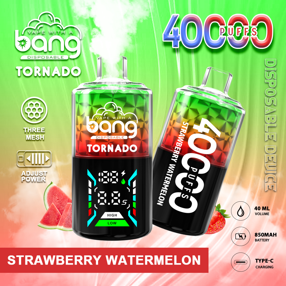 Bang Tornado 40000 Puffs Disposable Vape - 850mAh Battery, 40ml E-liquid, Multiple Nicotine Strengths gallery image 1
