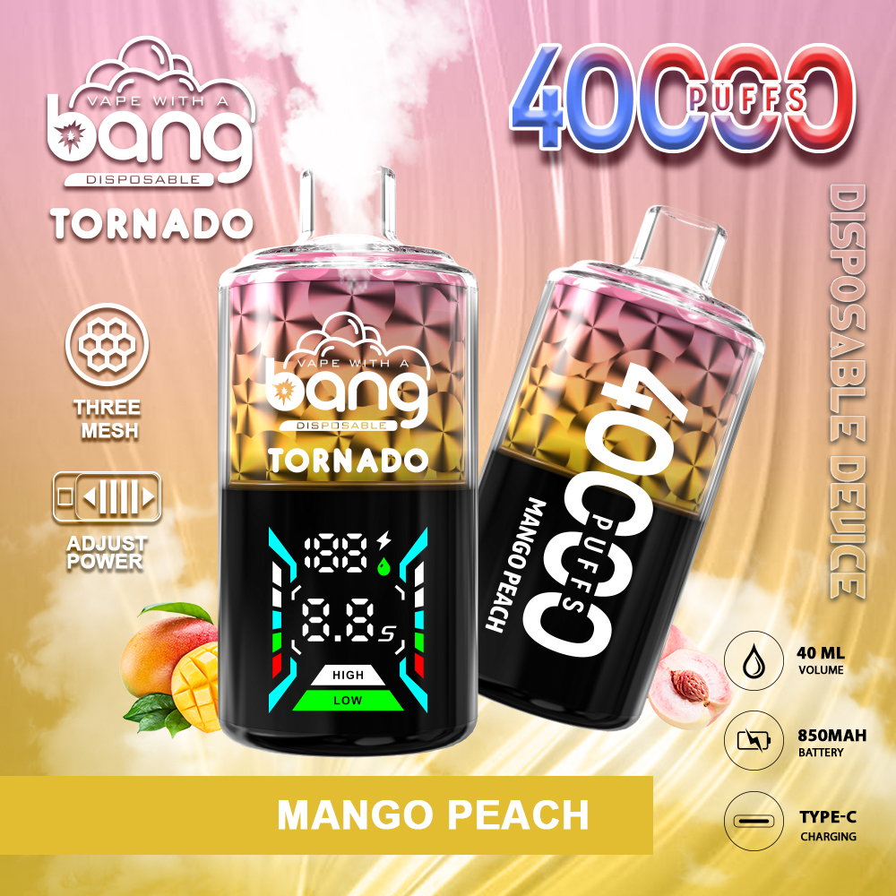 Bang Tornado 40000 Puffs Disposable Vape - 850mAh Battery, 40ml E-liquid, Multiple Nicotine Strengths gallery image 6