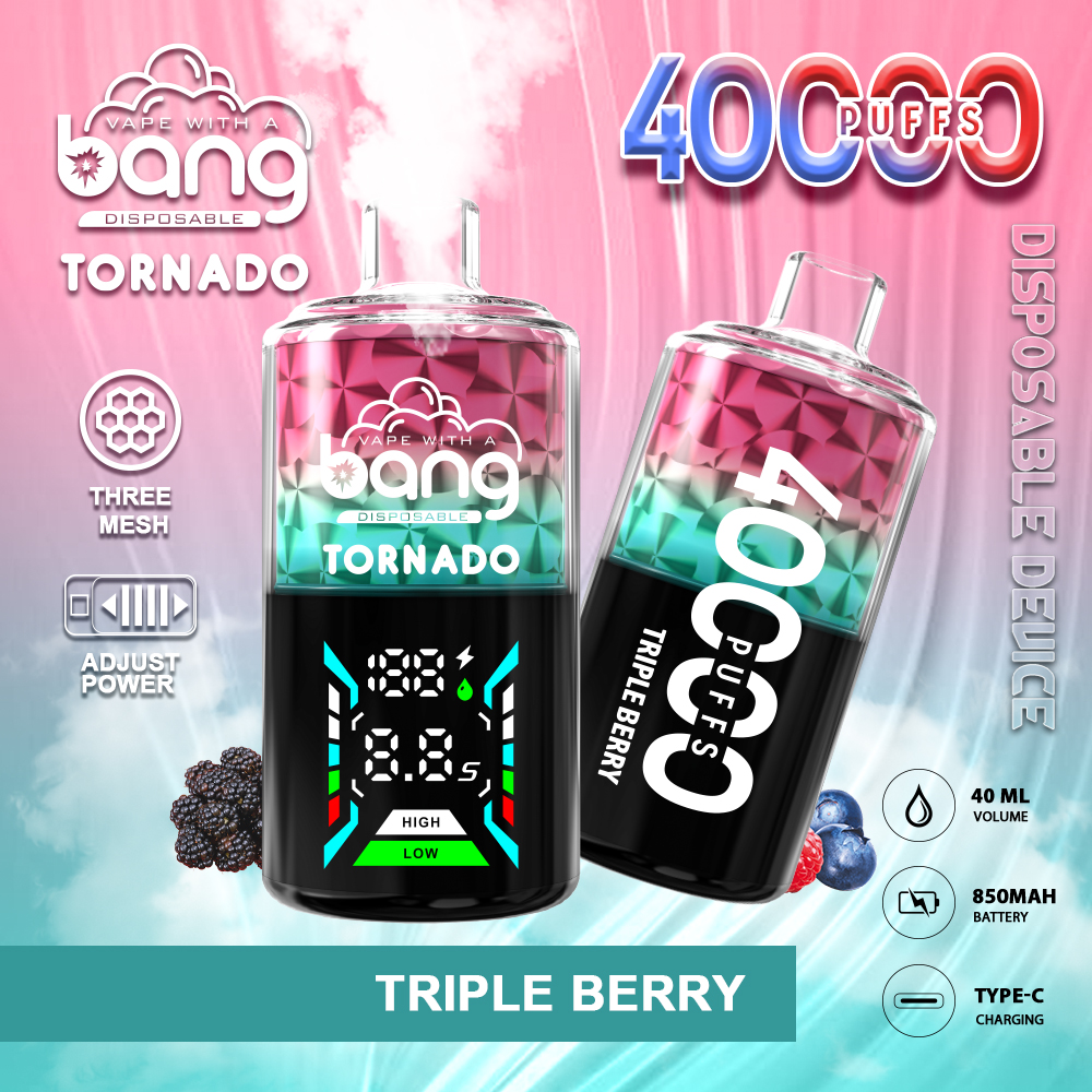 Bang Tornado 40000 Puffs Disposable Vape - 850mAh Battery, 40ml E-liquid, Multiple Nicotine Strengths gallery image 7