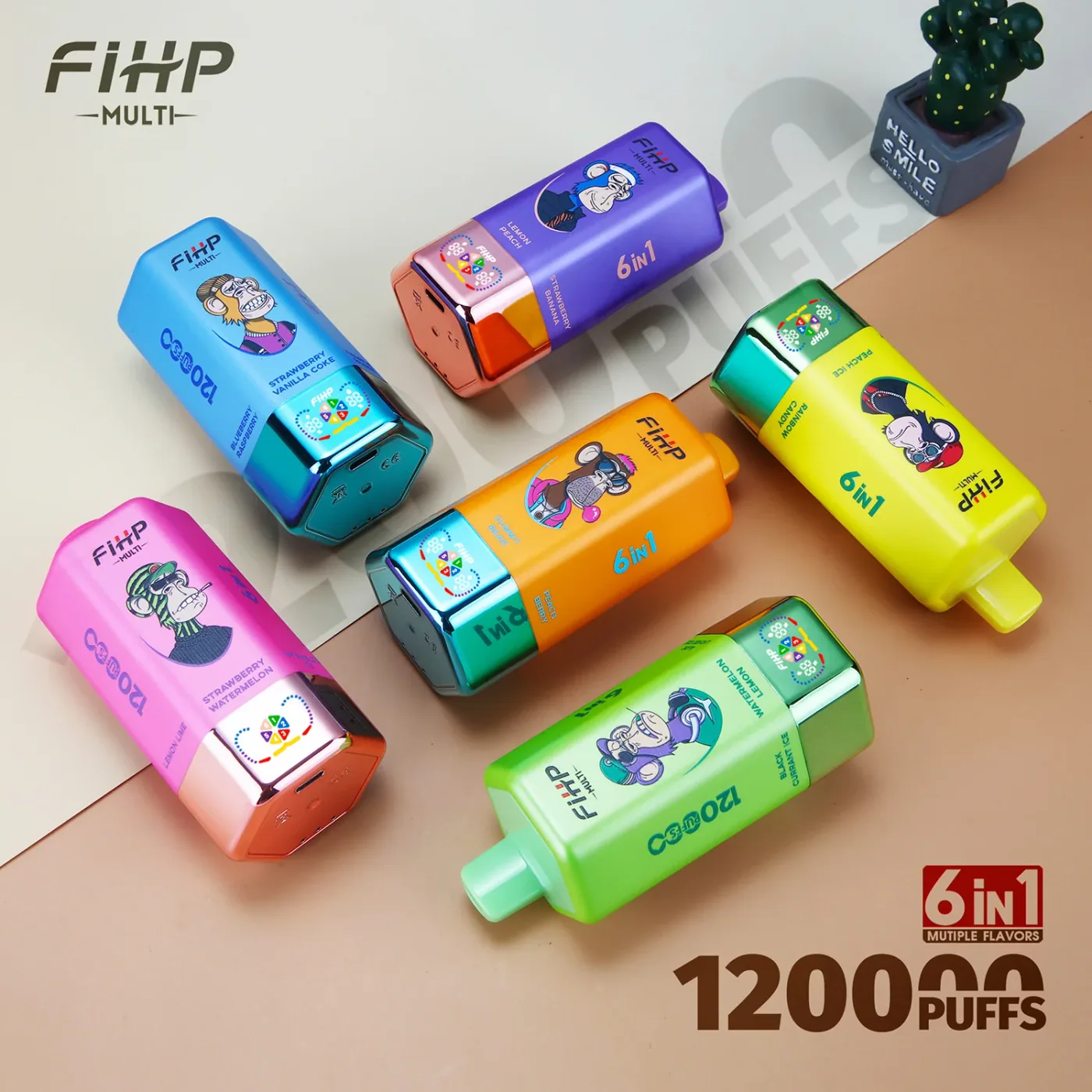 FIHP 120000 Puffs 6in1 Multiple Flavors Disposable Vape gallery image 3