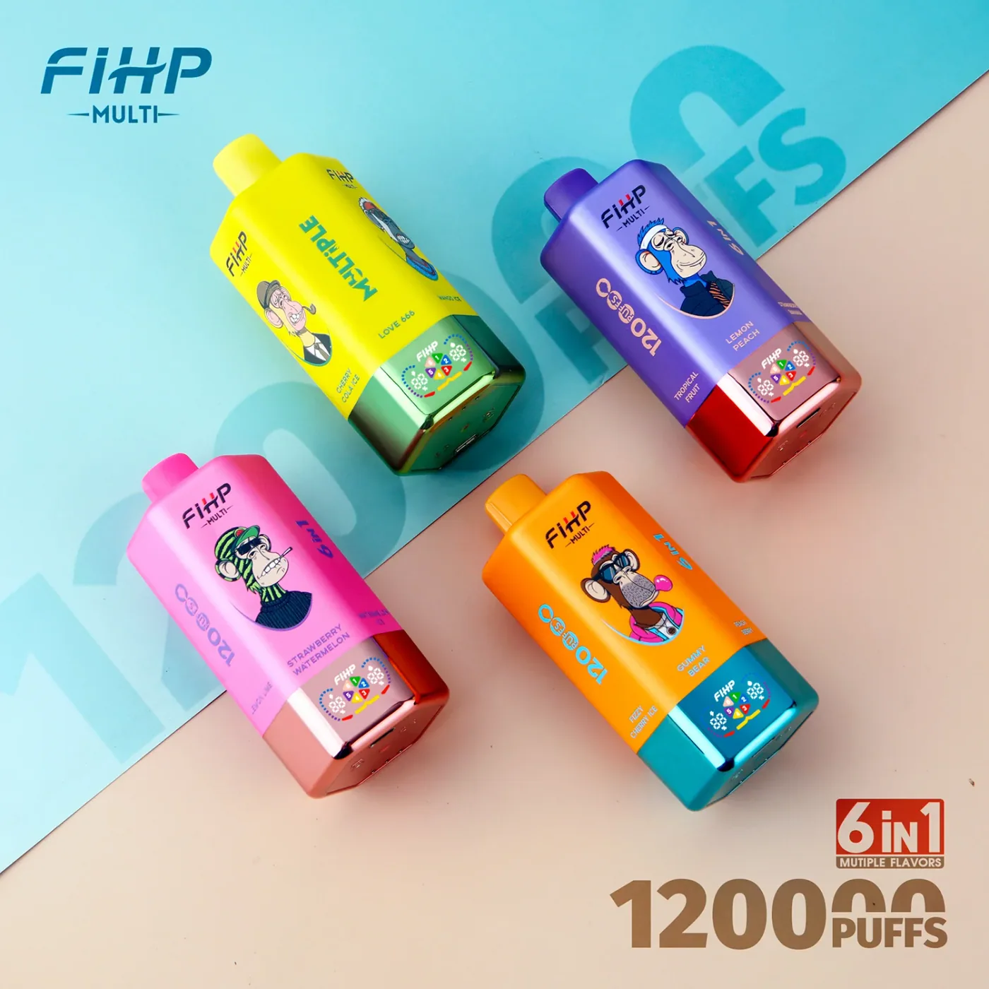 FIHP 120000 Puffs 6in1 Multiple Flavors Disposable Vape gallery image 4