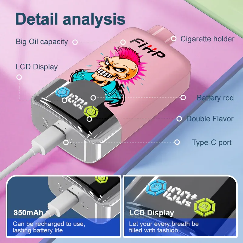 FIHP 40000 Puffs Double Flavors Disposable Vape gallery image 6