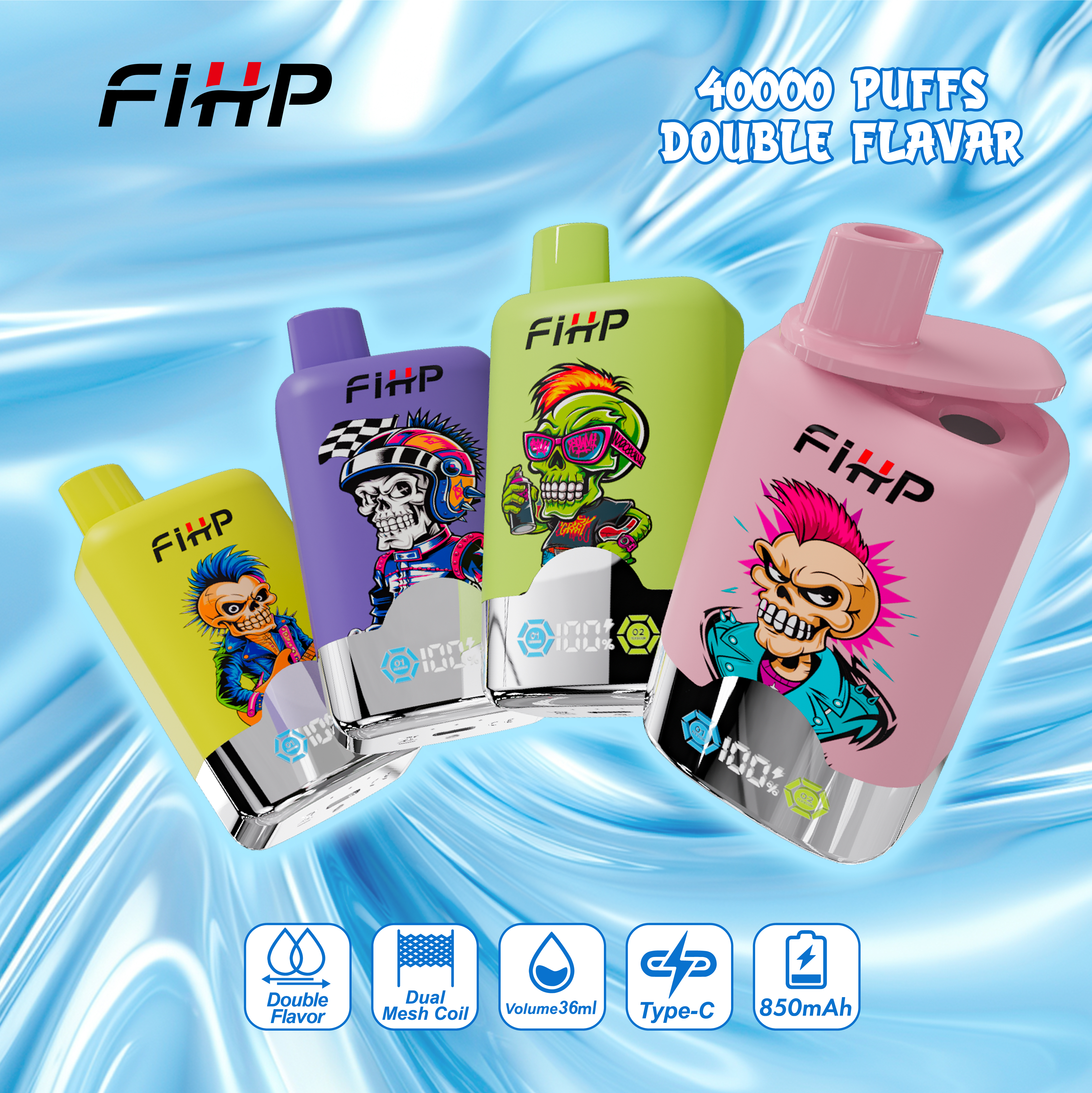 FIHP 40000 Puffs Double Flavors Disposable Vape