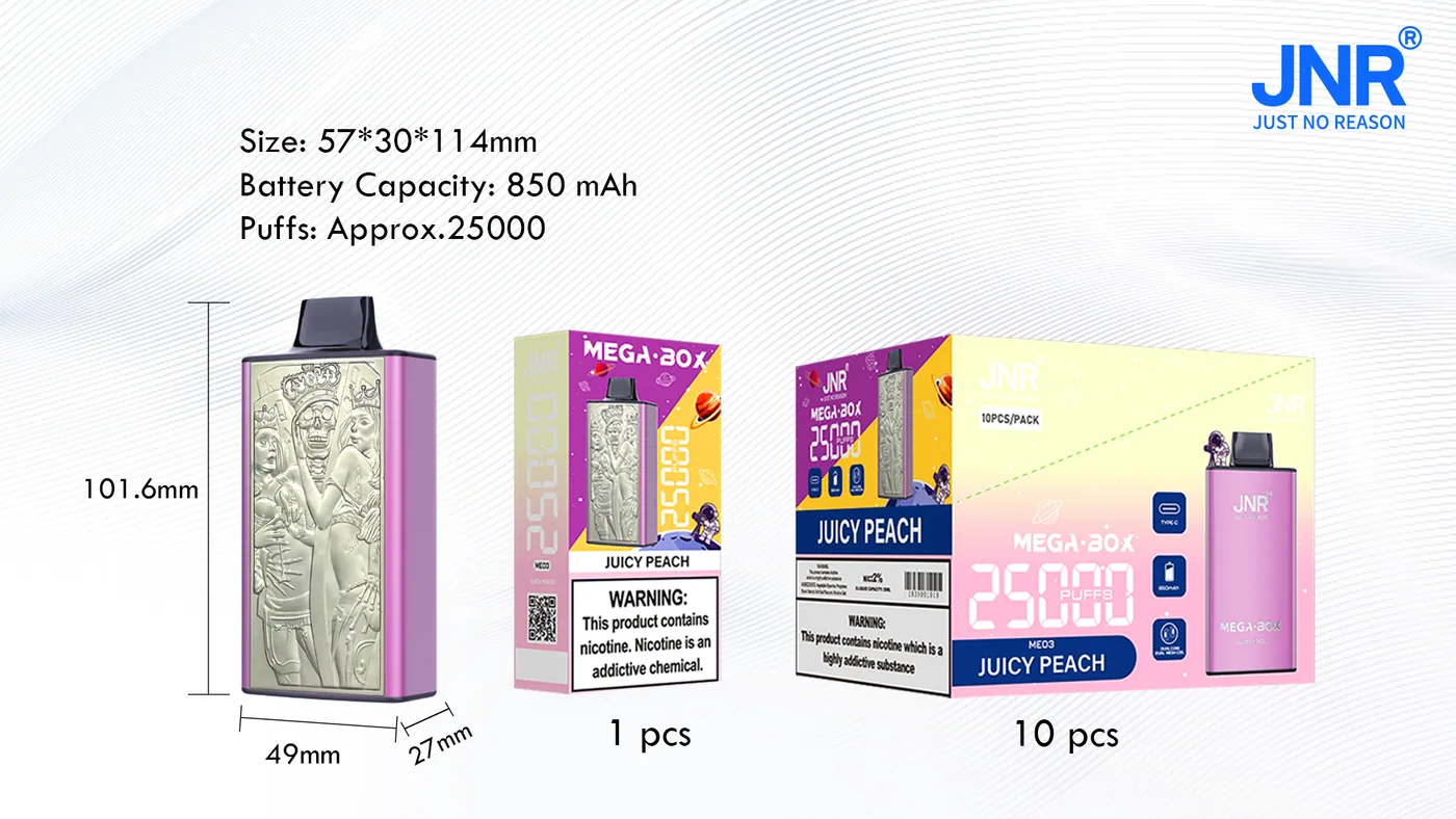 JNR Mega Box 25000 Puffs Disposable Vape gallery image 2