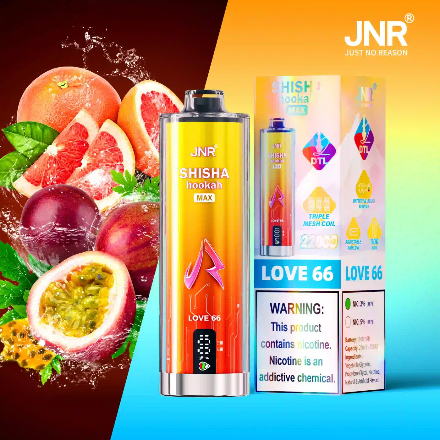 JNR Shisha Max 22000 Puffs Disposable Vape gallery image 7
