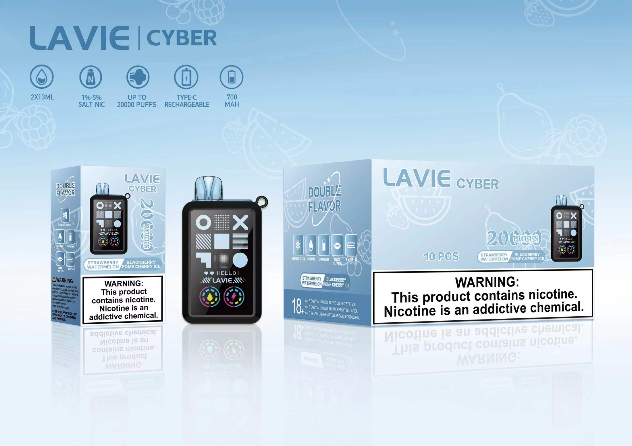 LAVIE Cyber 2-in-1 20000 Puffs Disposable Vape gallery image 2