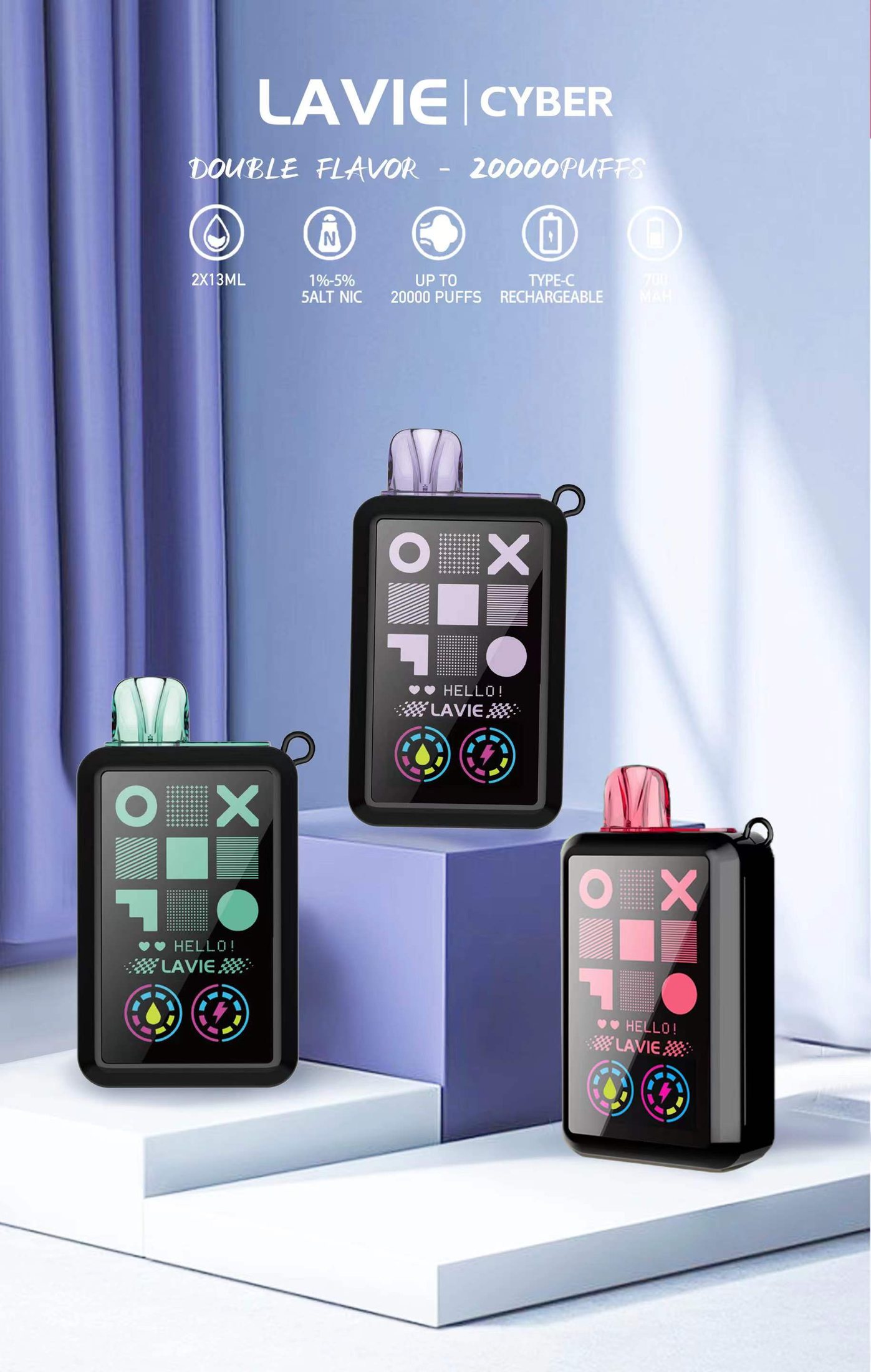 LAVIE Cyber 2-in-1 20000 Puffs Disposable Vape gallery image 4