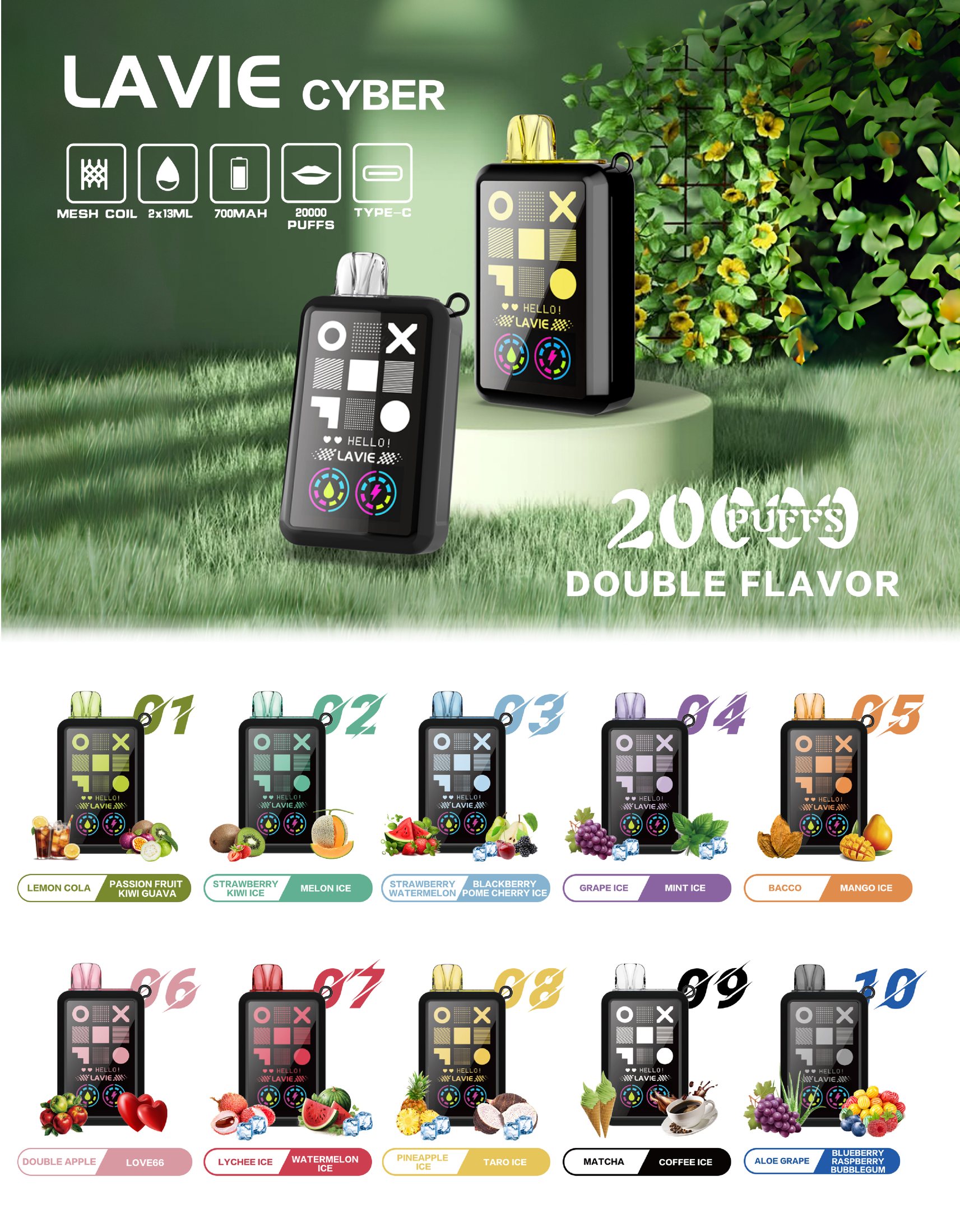 LAVIE Cyber 2-in-1 20000 Puffs Disposable Vape gallery image 8