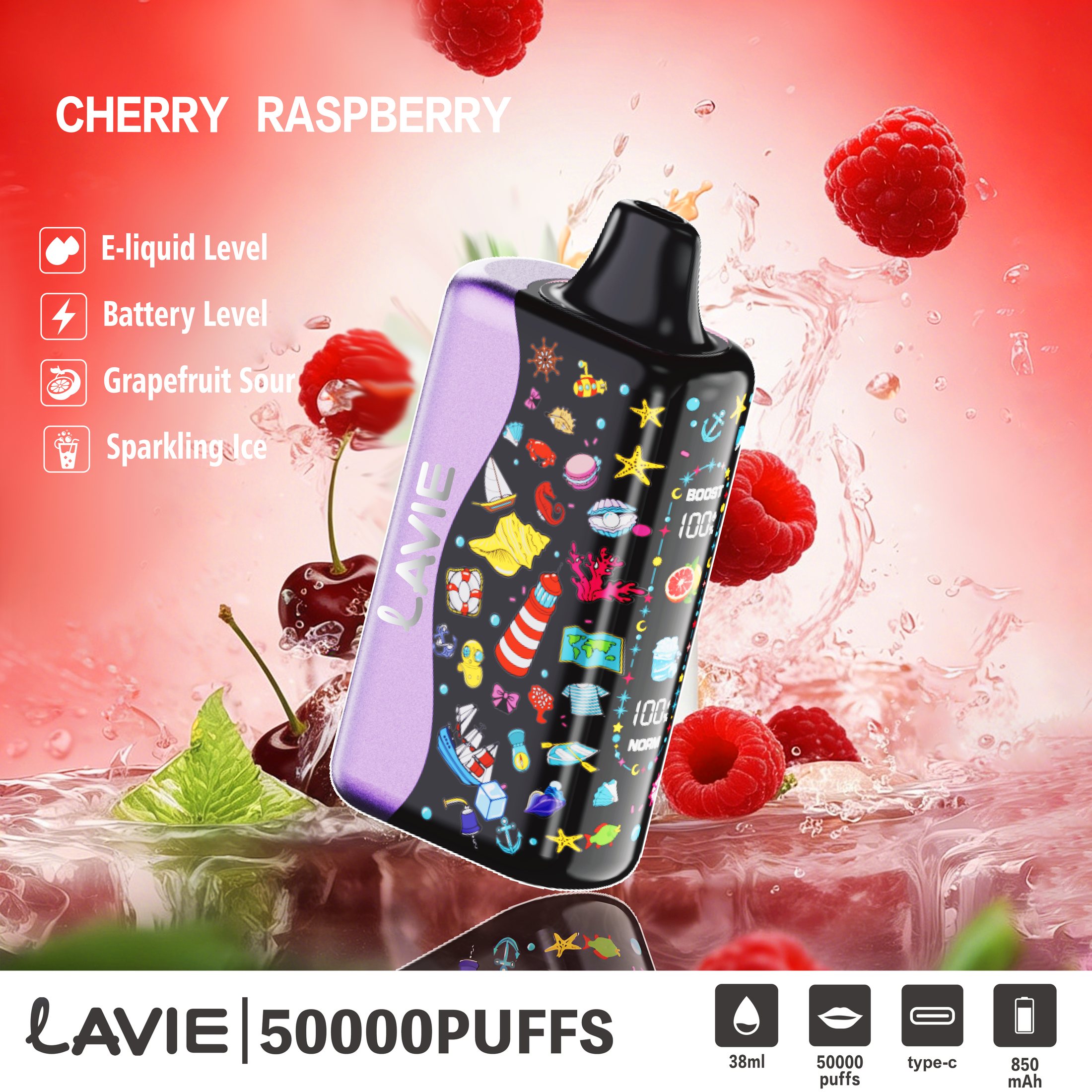 LAVIE TK50 Ocean World 50000 Puffs Disposable Vape gallery image 2