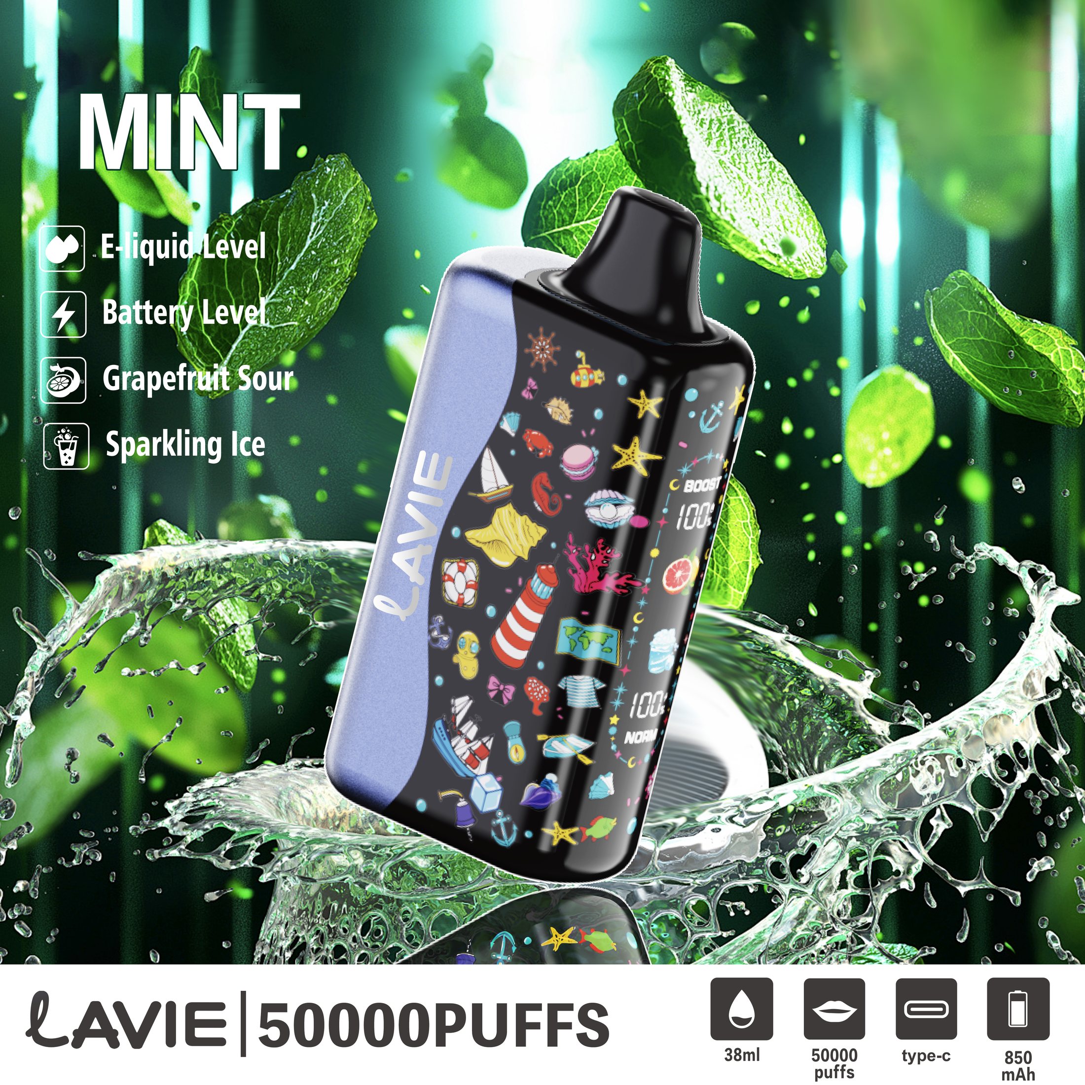 LAVIE TK50 Ocean World 50000 Puffs Disposable Vape gallery image 4
