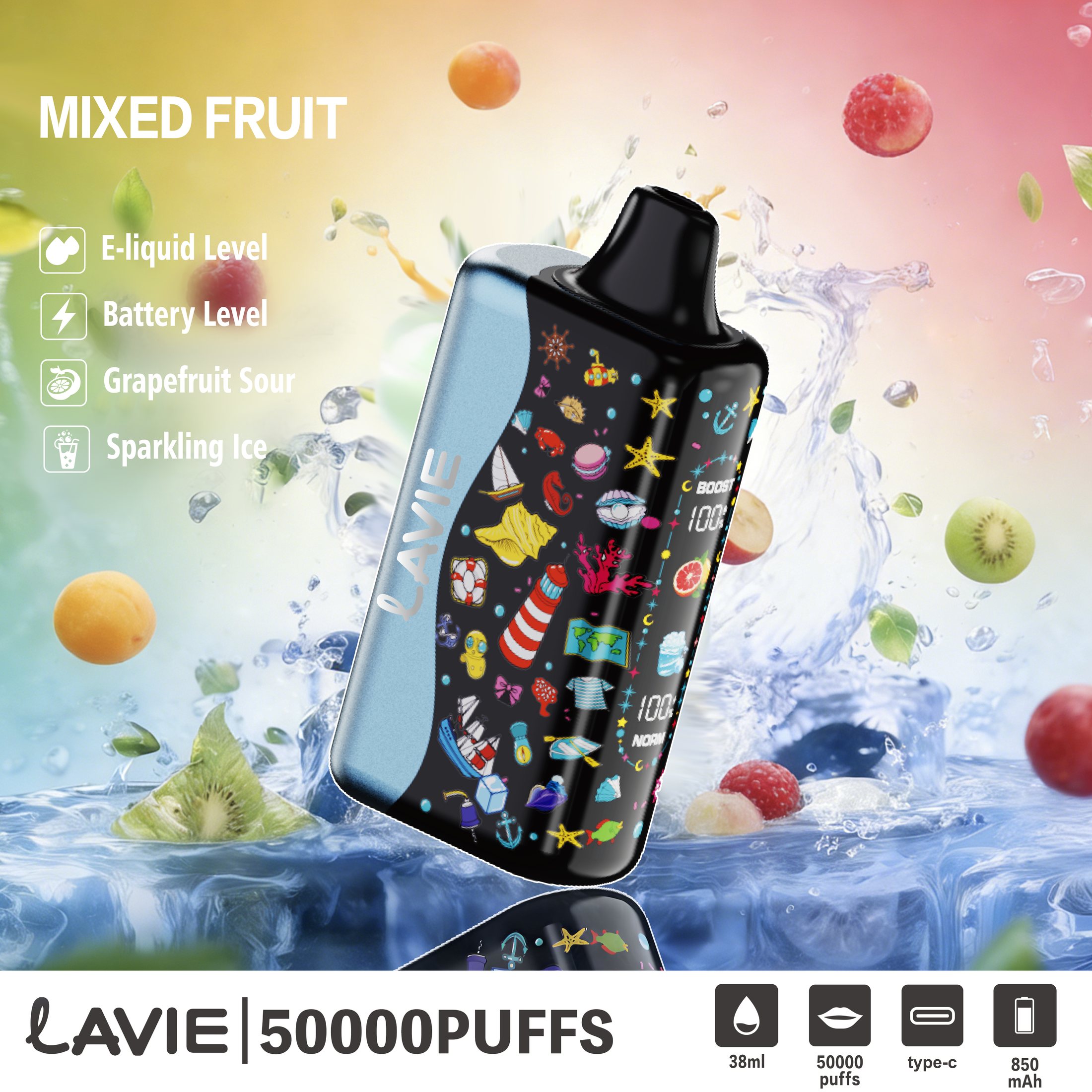LAVIE TK50 Ocean World 50000 Puffs Disposable Vape gallery image 7