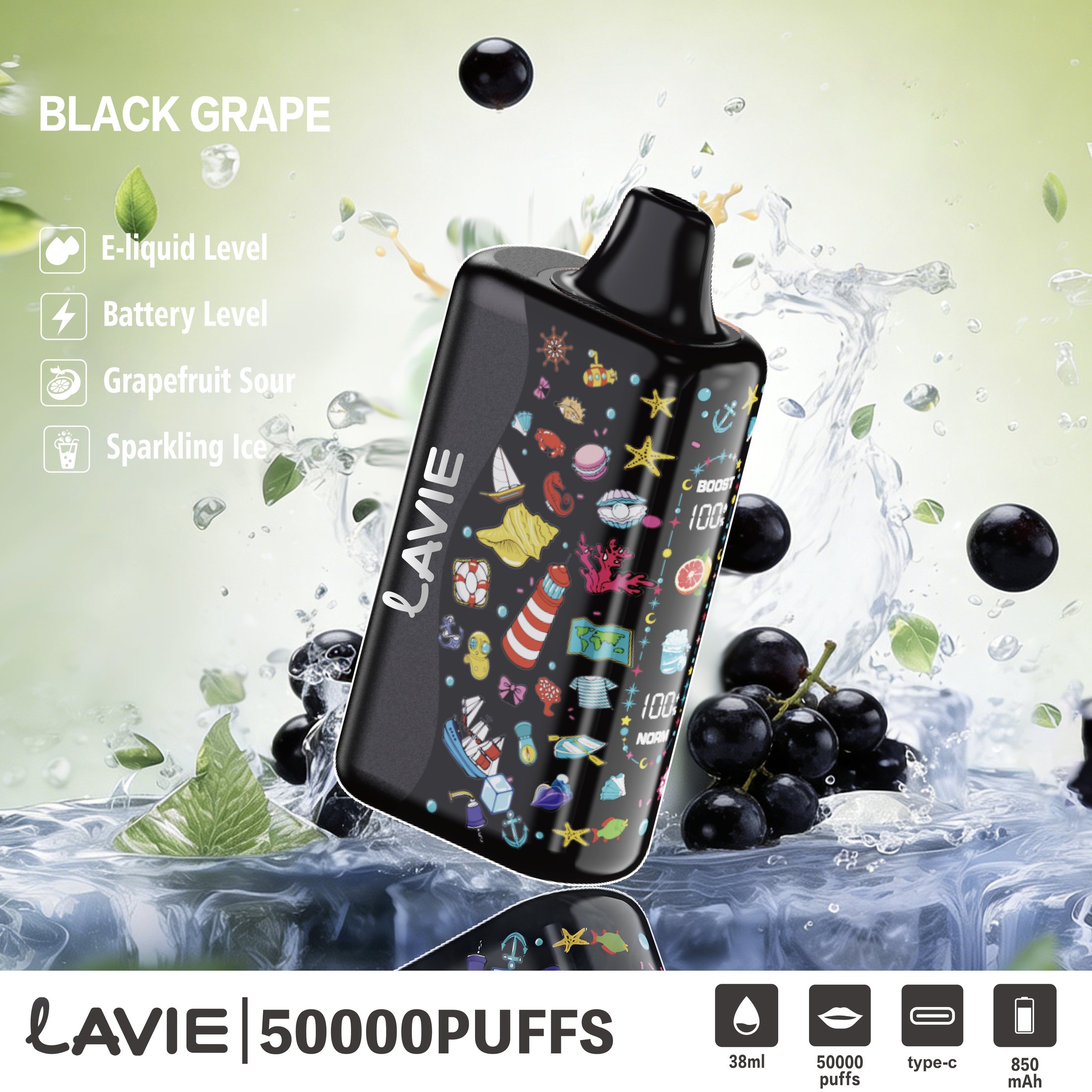 LAVIE TK50 Ocean World 50000 Puffs Disposable Vape gallery image 8