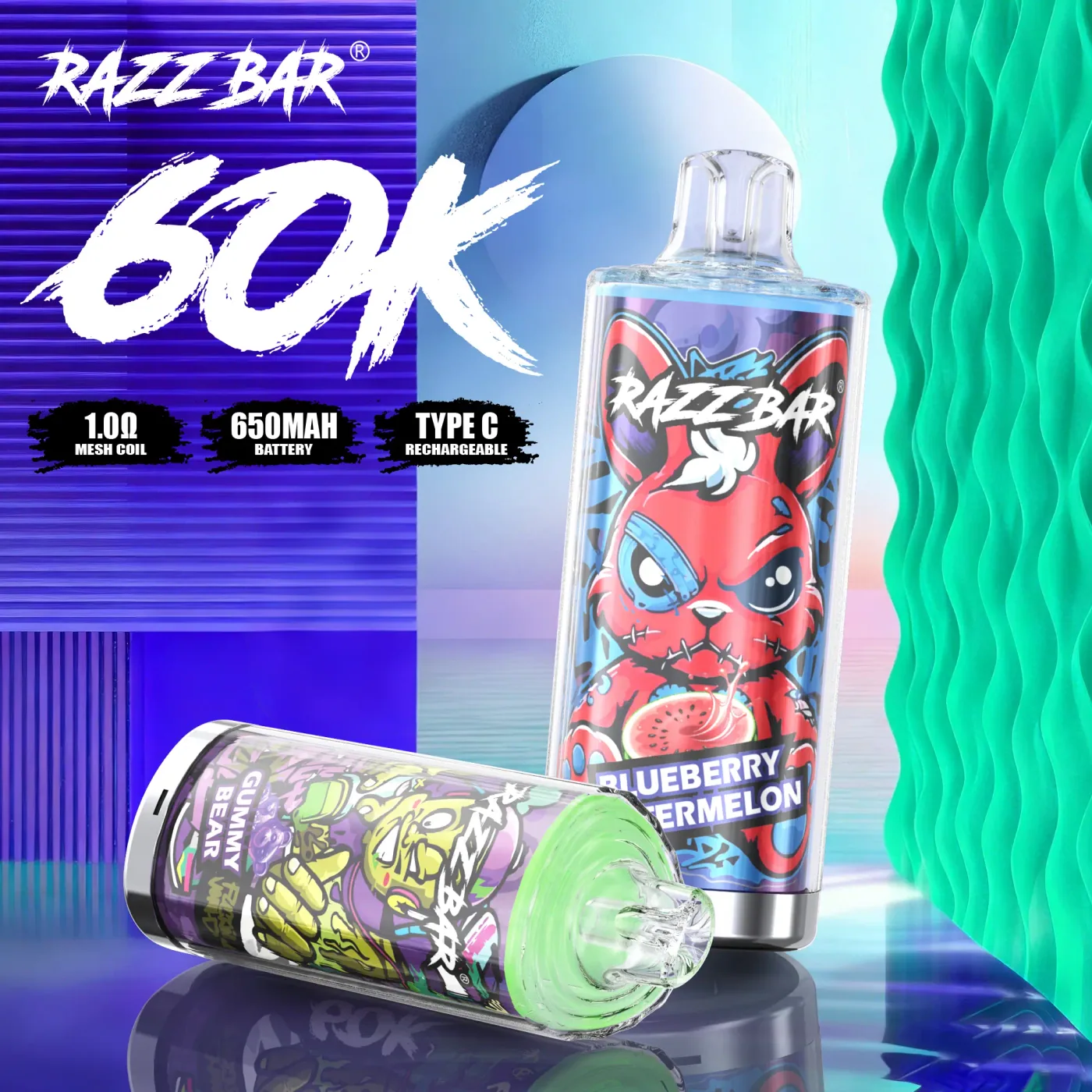 RAZZBAR 60000 Puffs Crystal Disposable Vape gallery image 6