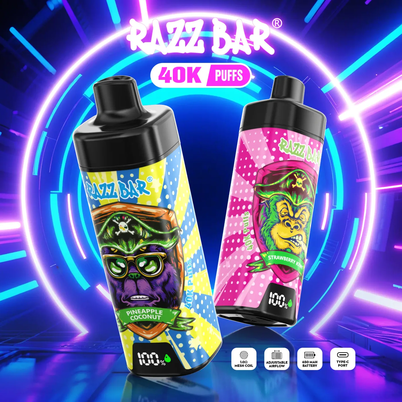 RAZZBAR Screen 40000 Puffs Disposable Vape gallery image 6