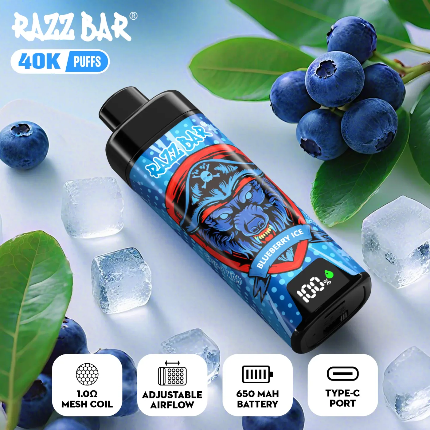 RAZZBAR Screen 40000 Puffs Disposable Vape gallery image 8