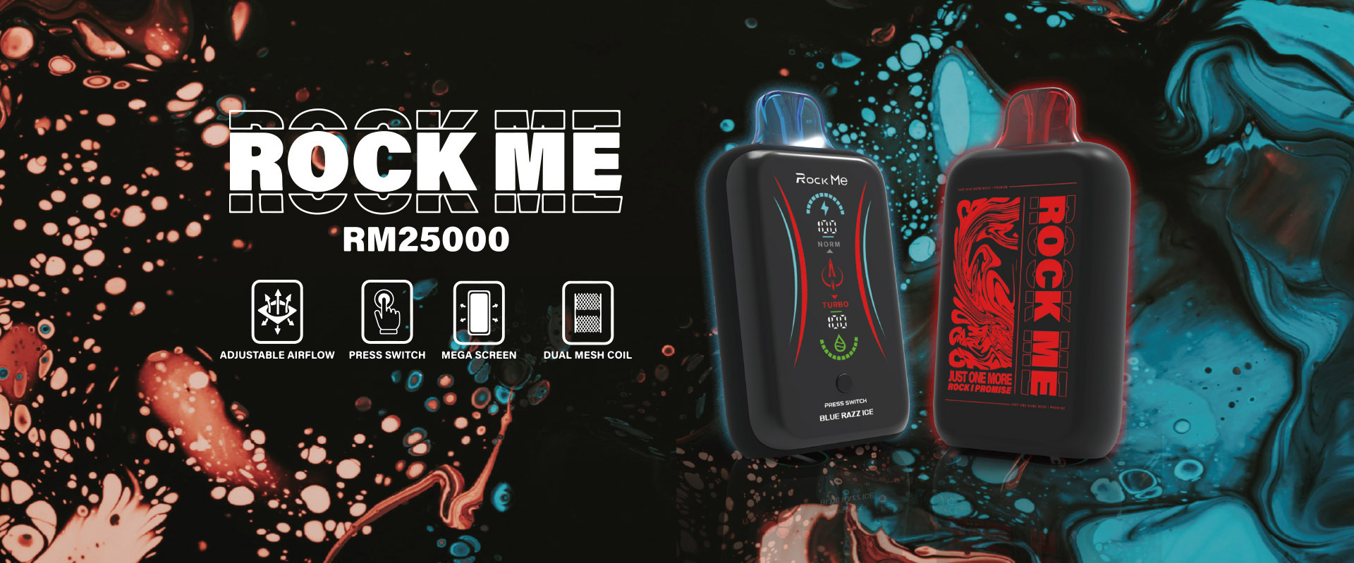 ROCKME RM25000 25000 Puffs Disposable Vape