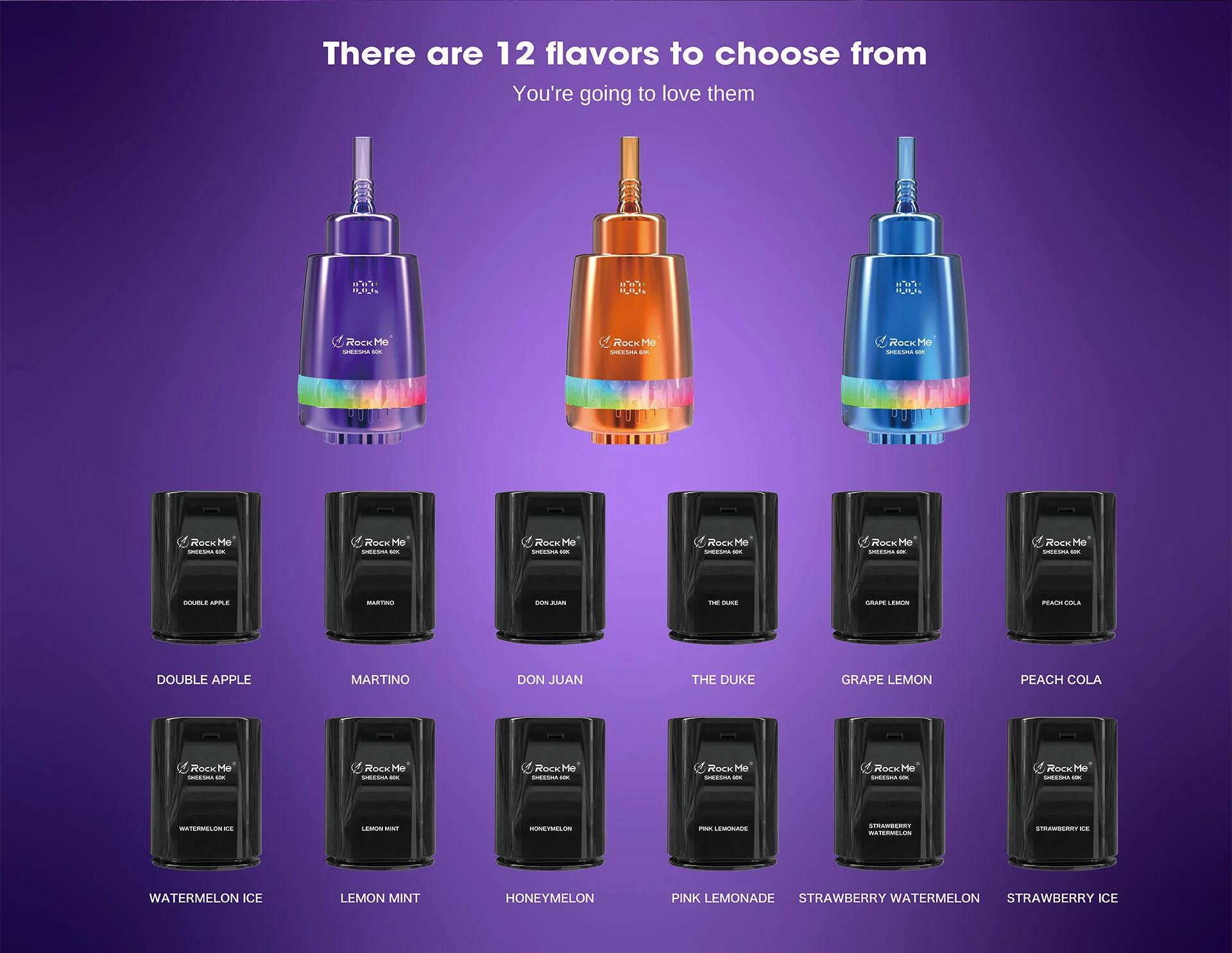 ROCKME Sheesha 60000 Puffs Device gallery image 2