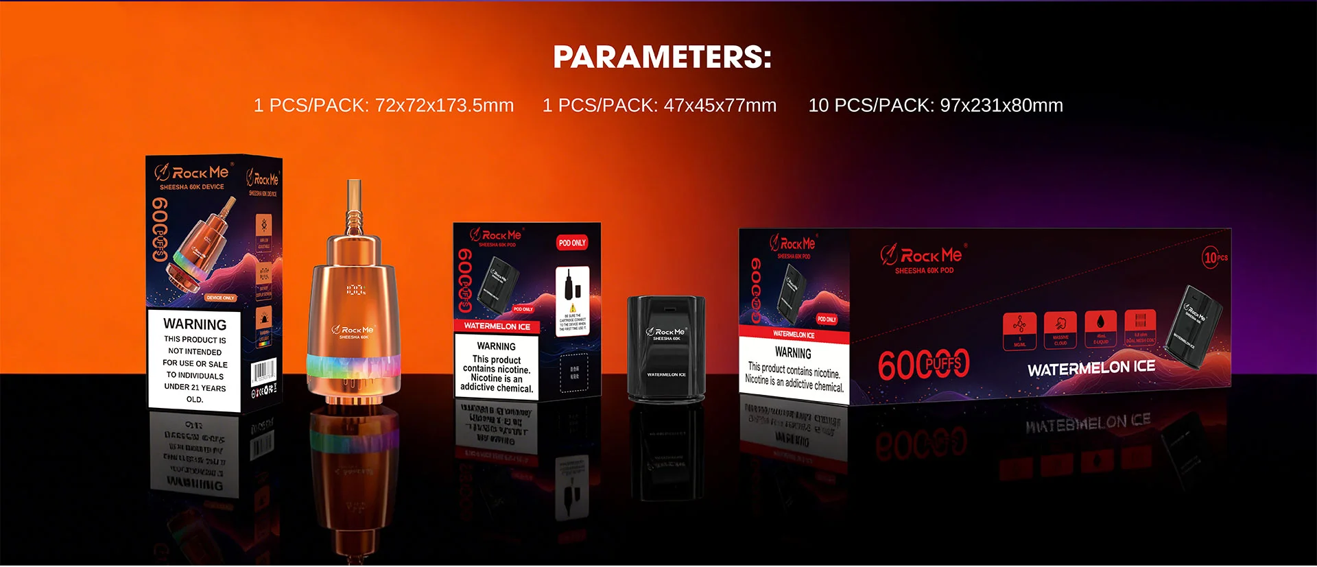 ROCKME Sheesha 60000 Puffs Replacement Pod gallery image 4