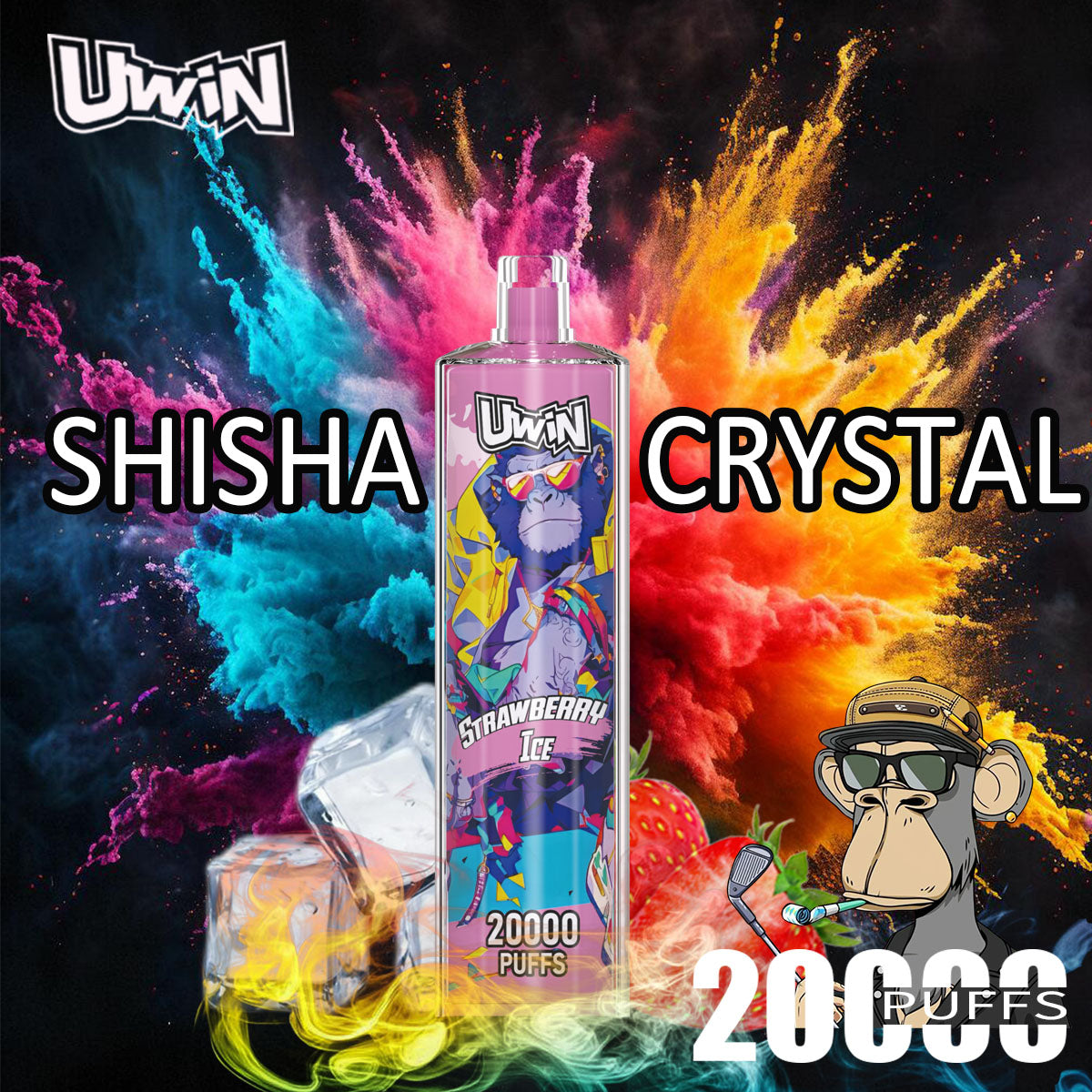 UWIN Shisha Hookah Crystal 20000 Puffs Disposable Vape gallery image 4