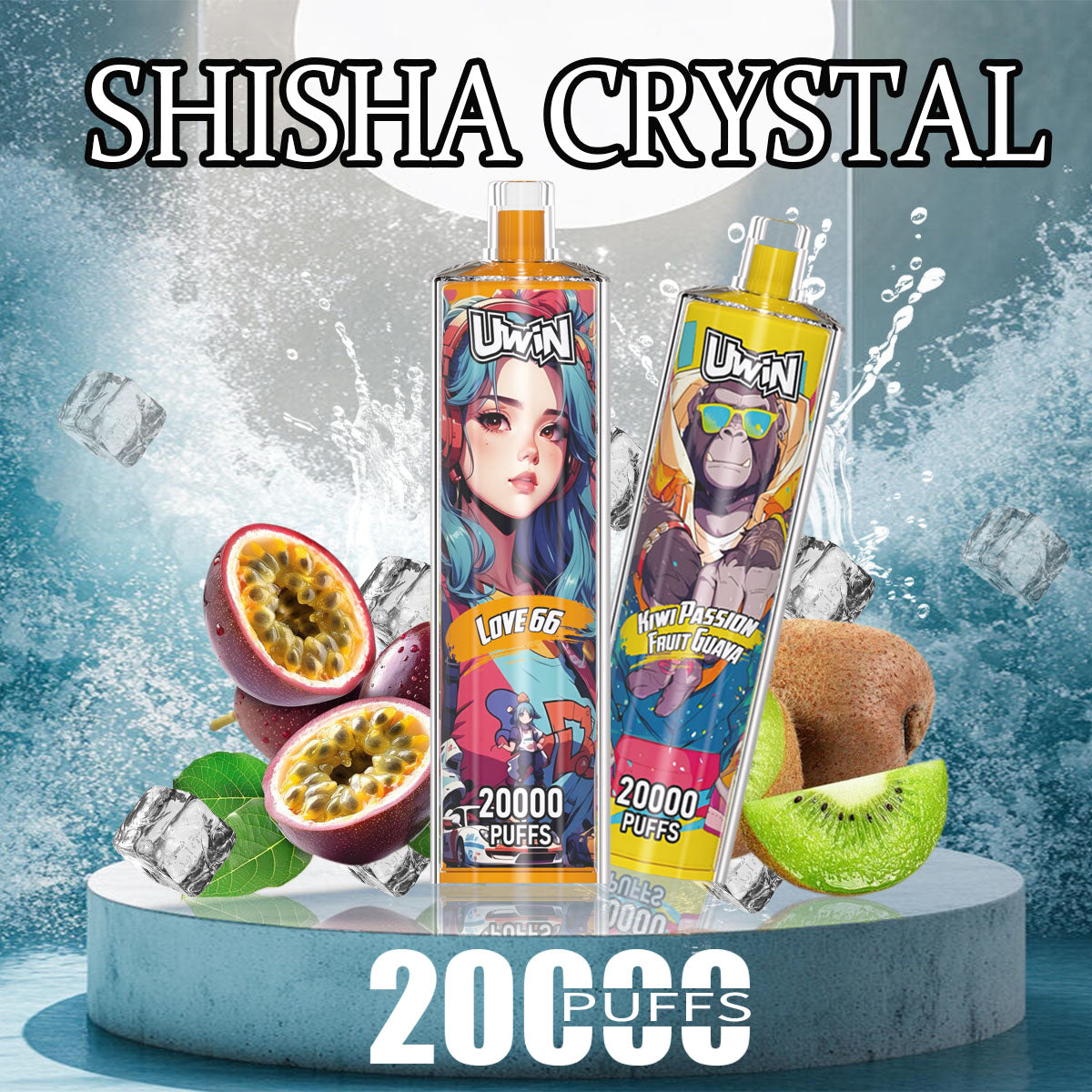 UWIN Shisha Hookah Crystal 20000 Puffs Disposable Vape