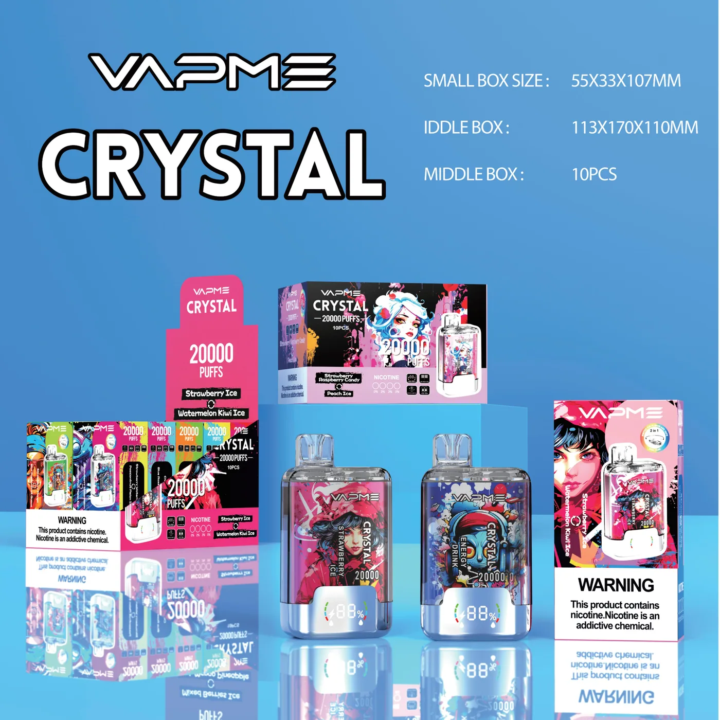VAPME Crystal 20000 Puffs Disposable Vape gallery image 2