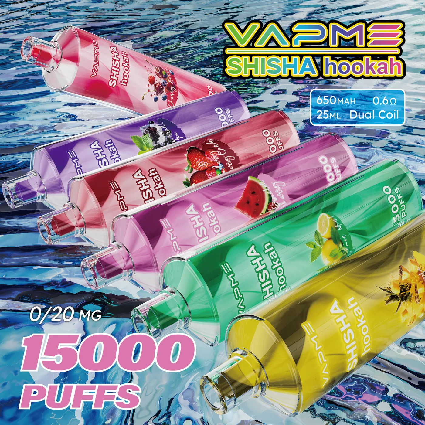VAPME Shisha Hookah 15000 Puffs Disposable Vape gallery image 4