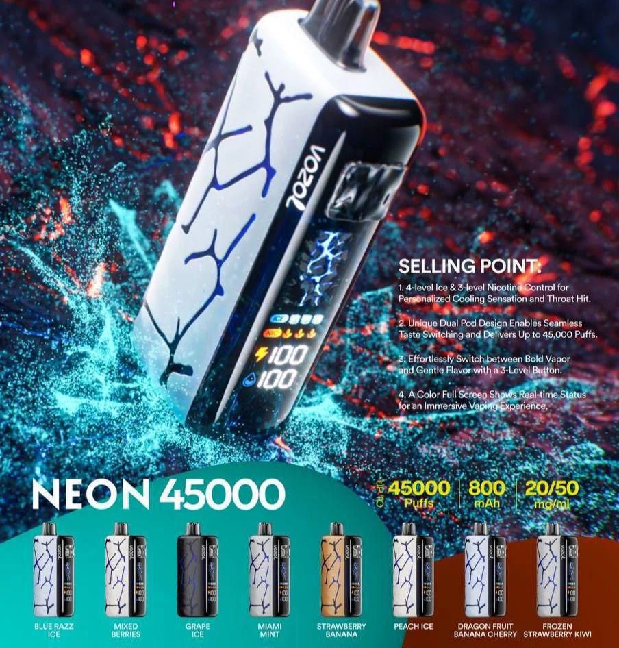 VOZOL Neon 45000 Puffs 50mg Disposable Vape