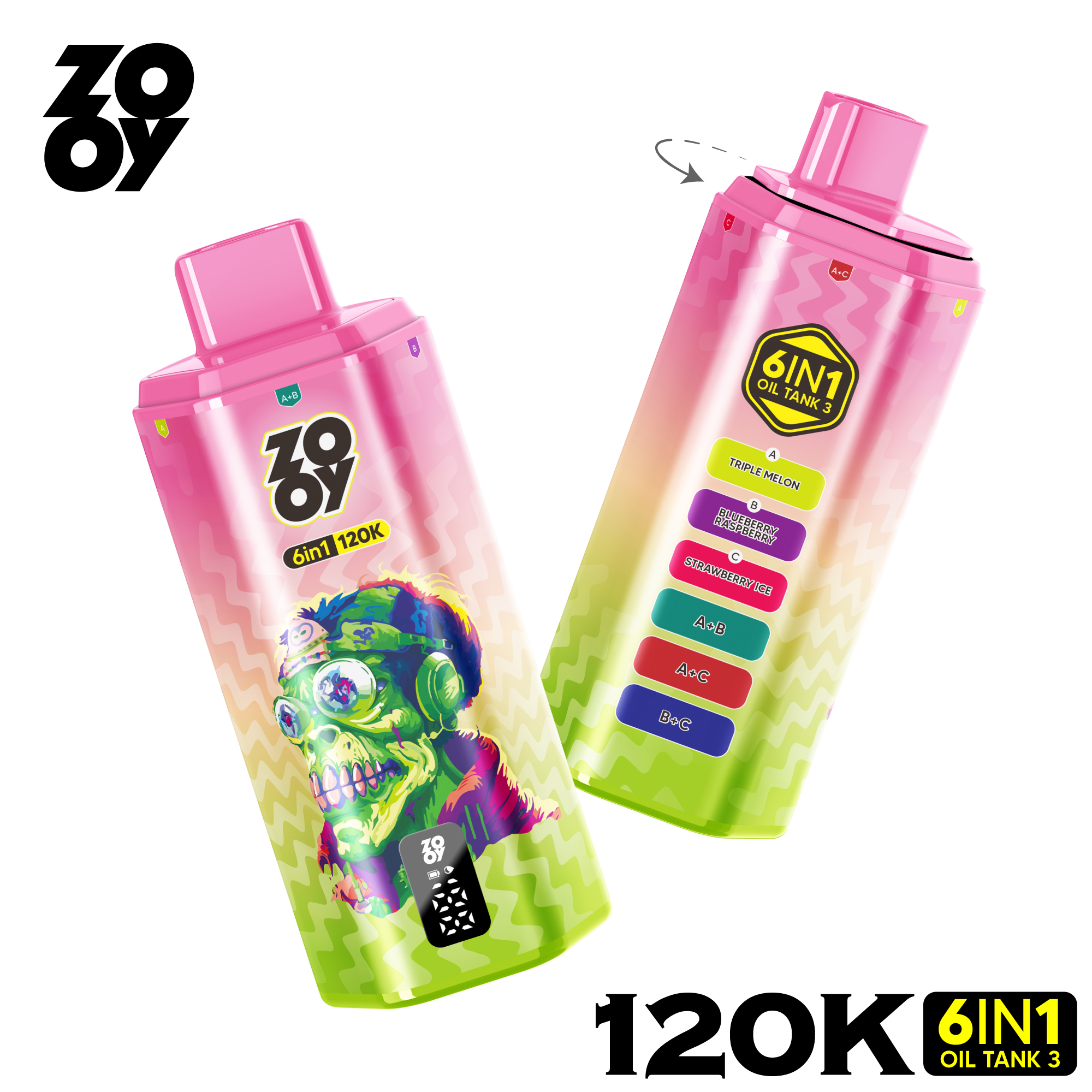 ZOOY 6 in 1 120K Puffs Disposable Vape gallery image 4