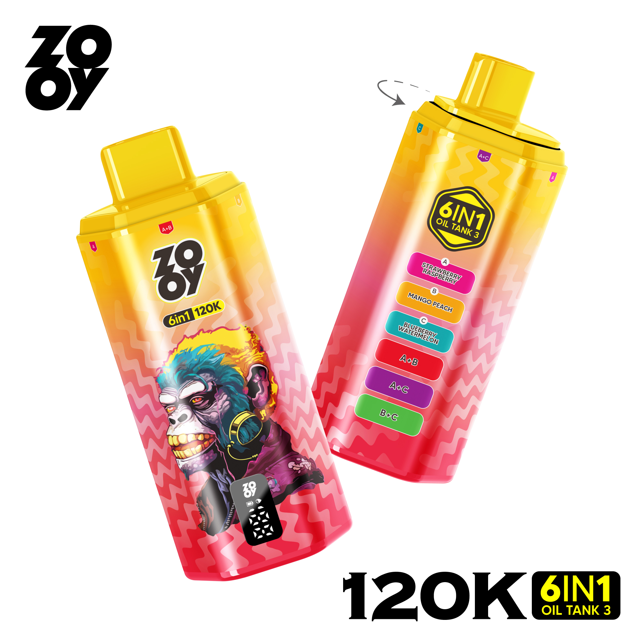 ZOOY 6 in 1 120K Puffs Disposable Vape gallery image 5