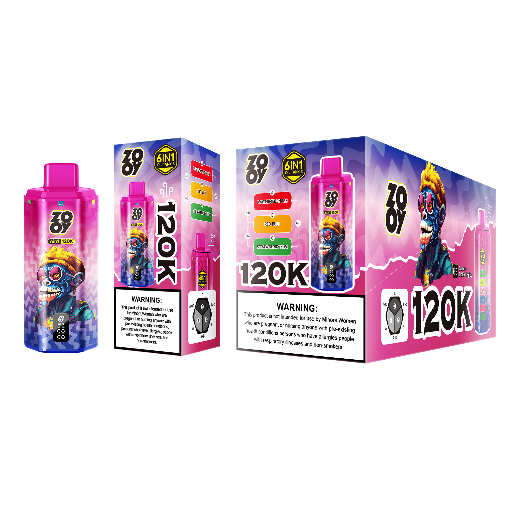 ZOOY 6 in 1 120K Puffs Disposable Vape gallery image 6