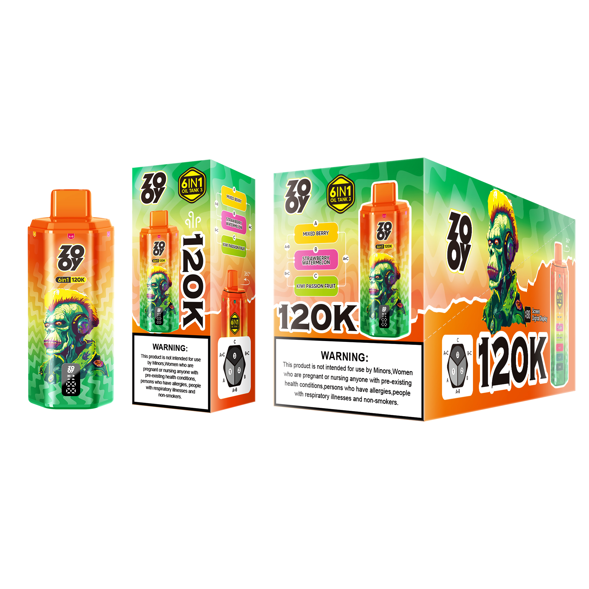 ZOOY 6 in 1 120K Puffs Disposable Vape gallery image 7