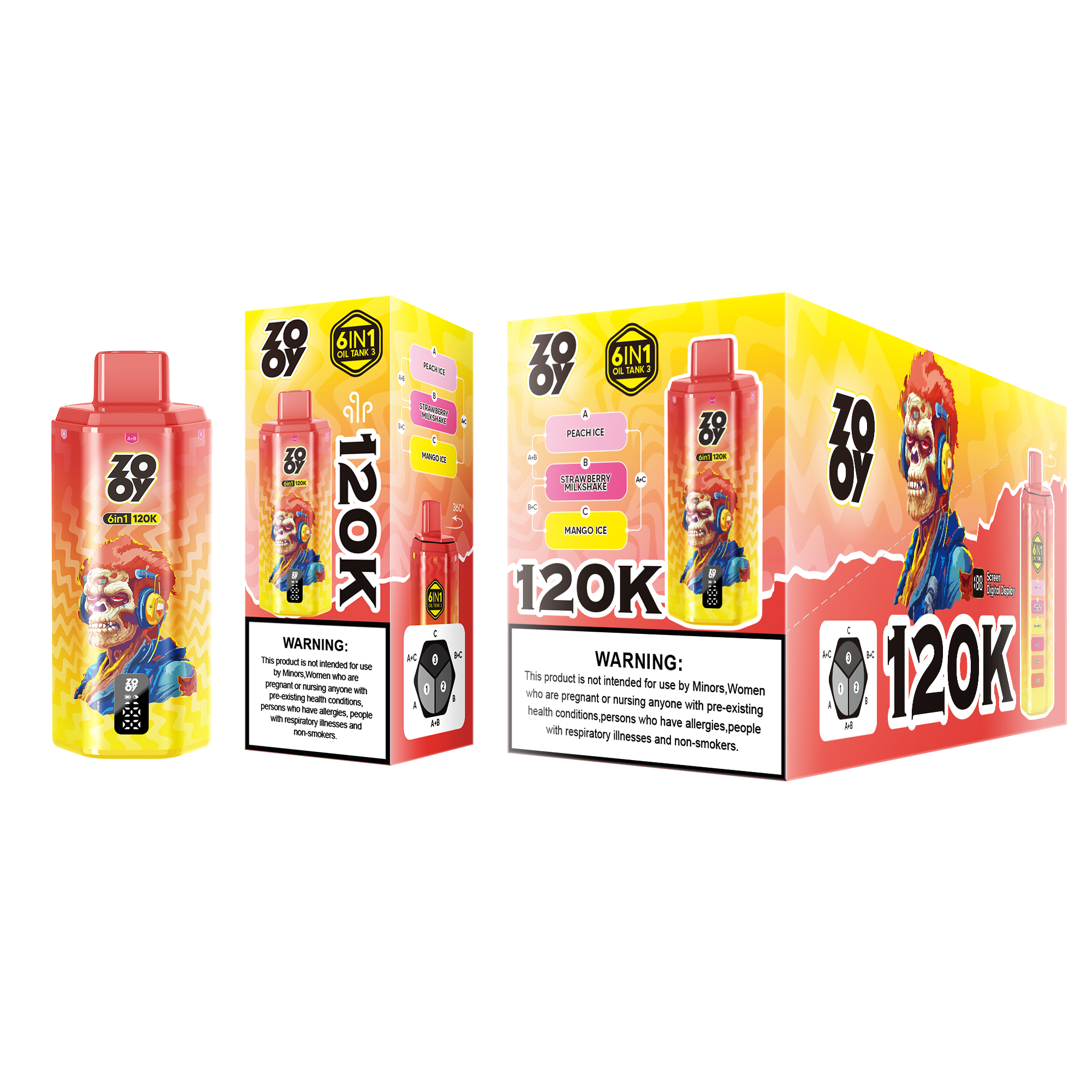 ZOOY 6 in 1 120K Puffs Disposable Vape gallery image 8