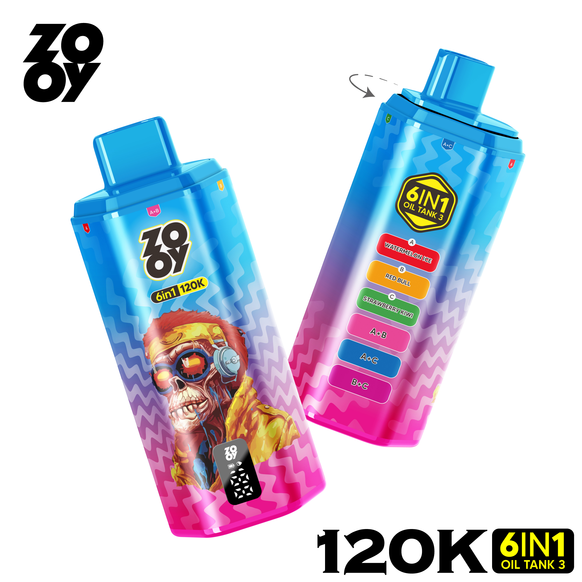 ZOOY 6 in 1 120K Puffs Disposable Vape